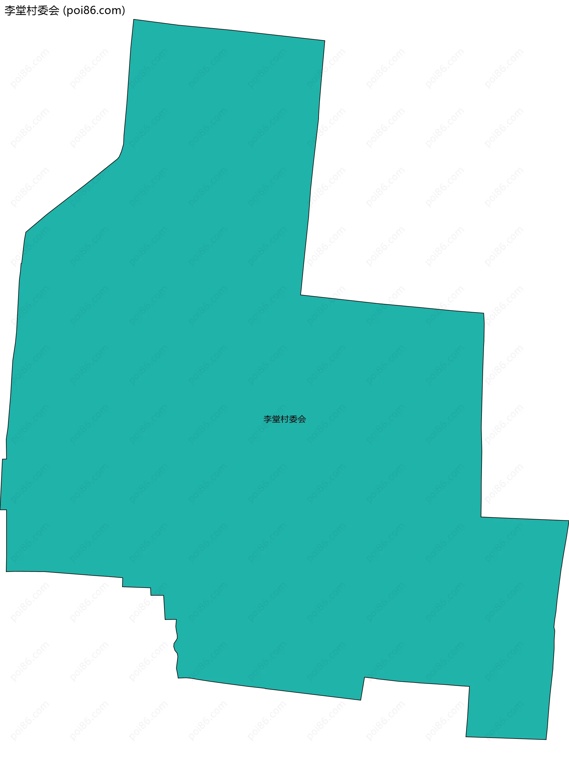 李堂村委会边界地图