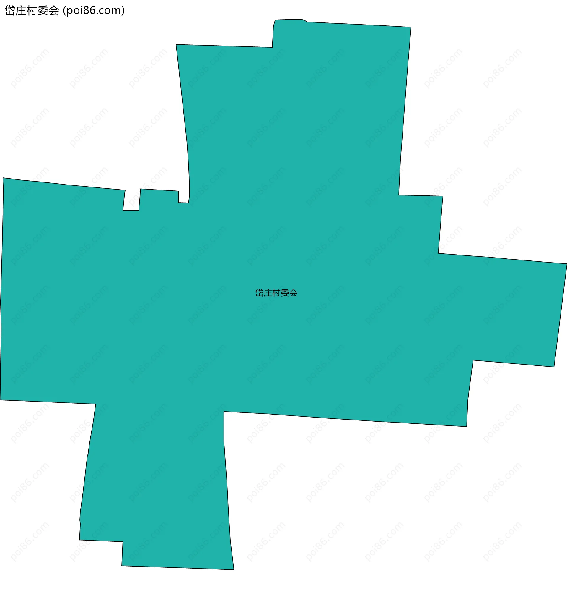 岱庄村委会边界地图