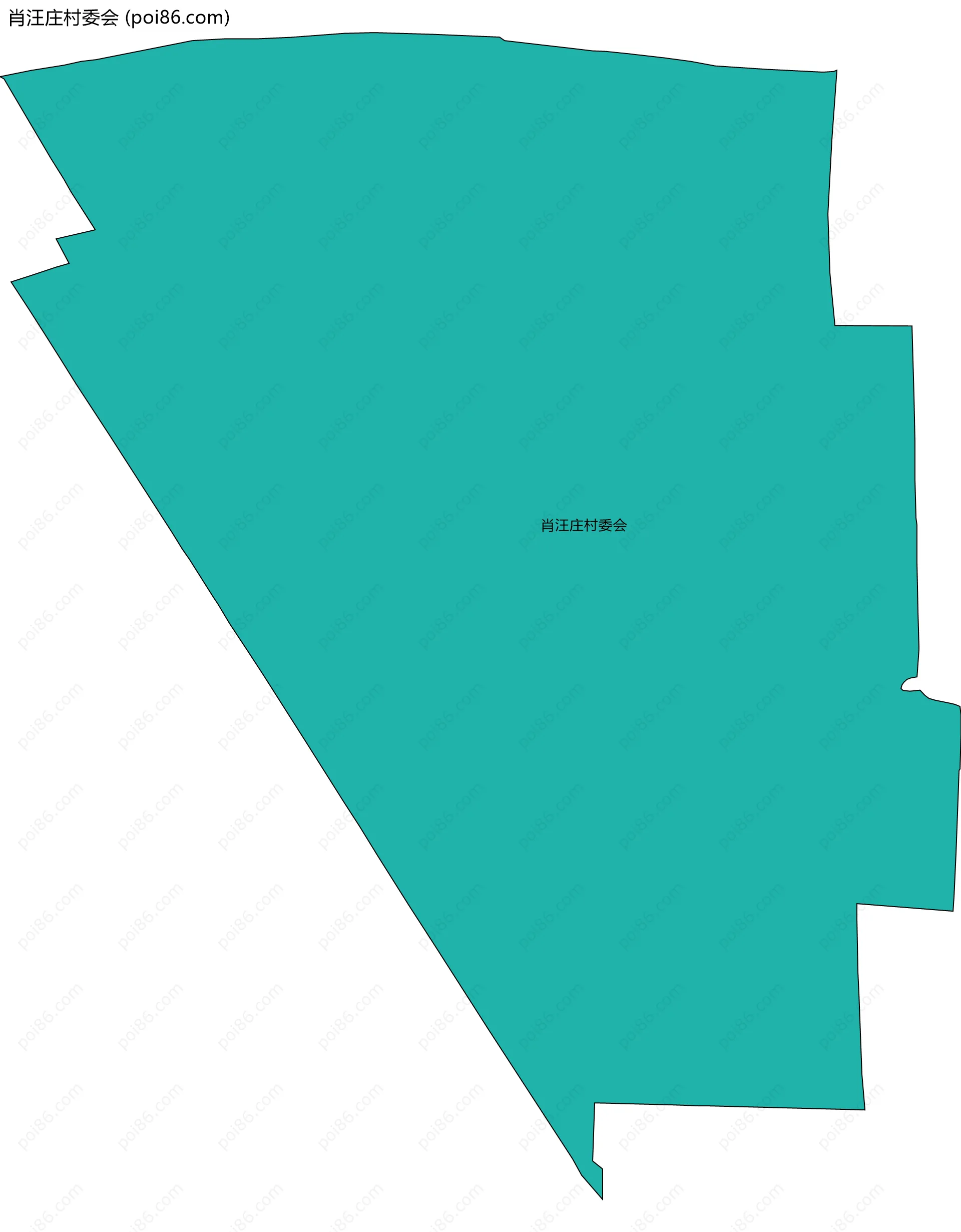 肖汪庄村委会边界地图