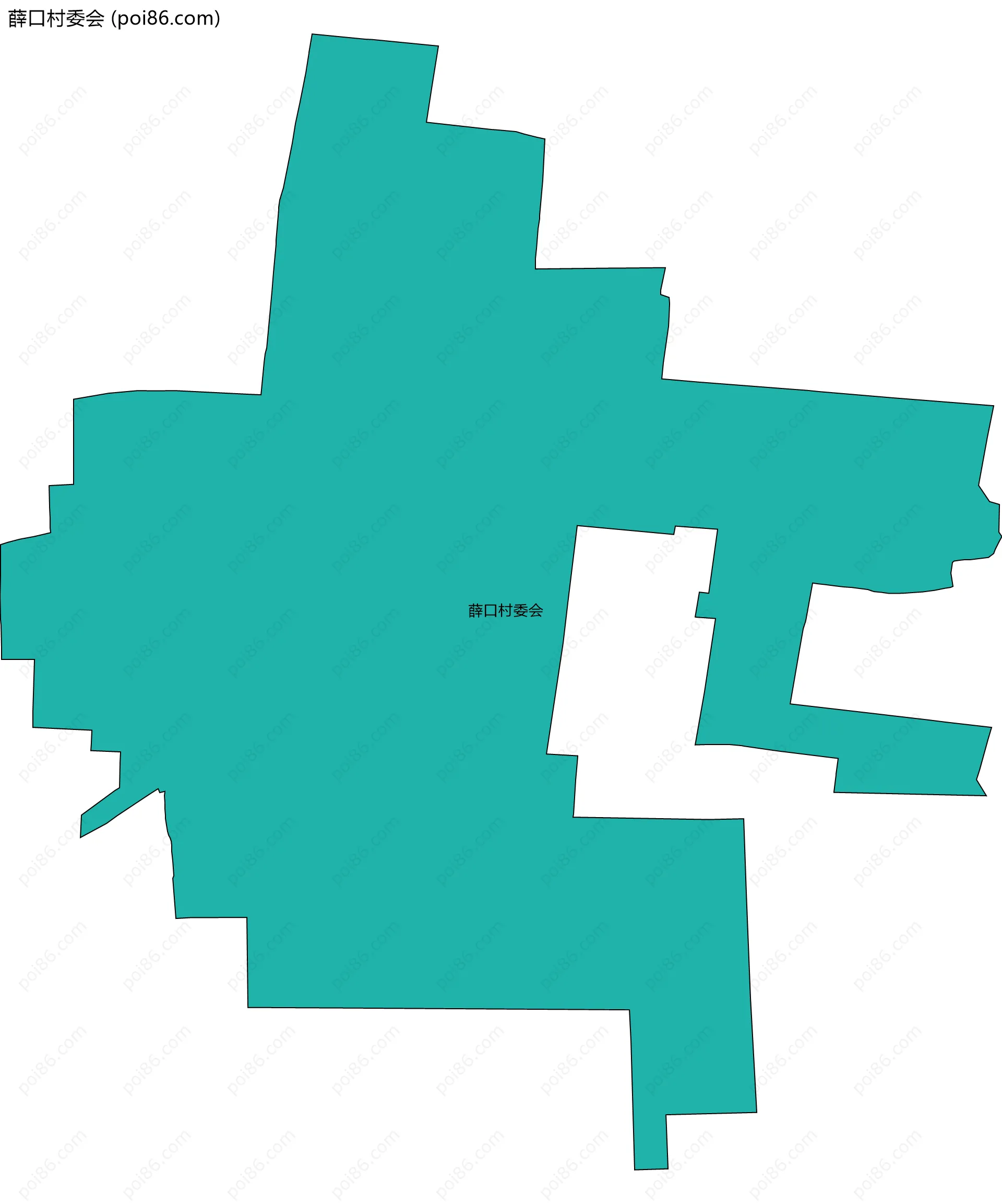 薛口村委会边界地图