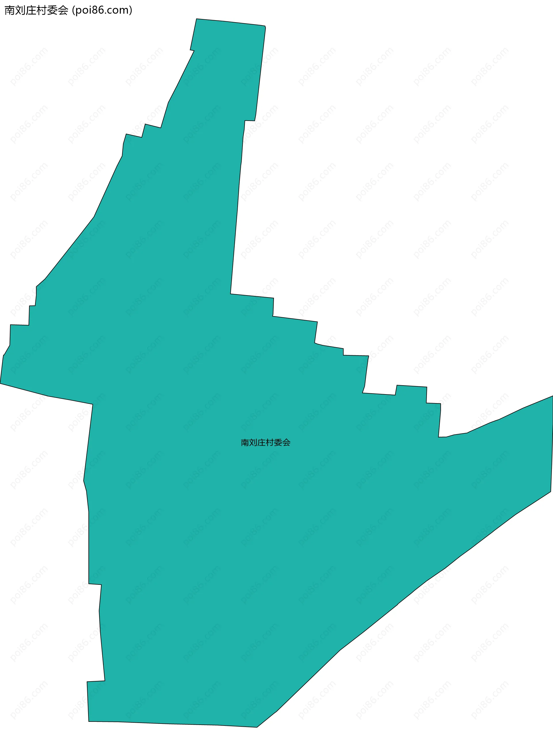 南刘庄村委会边界地图