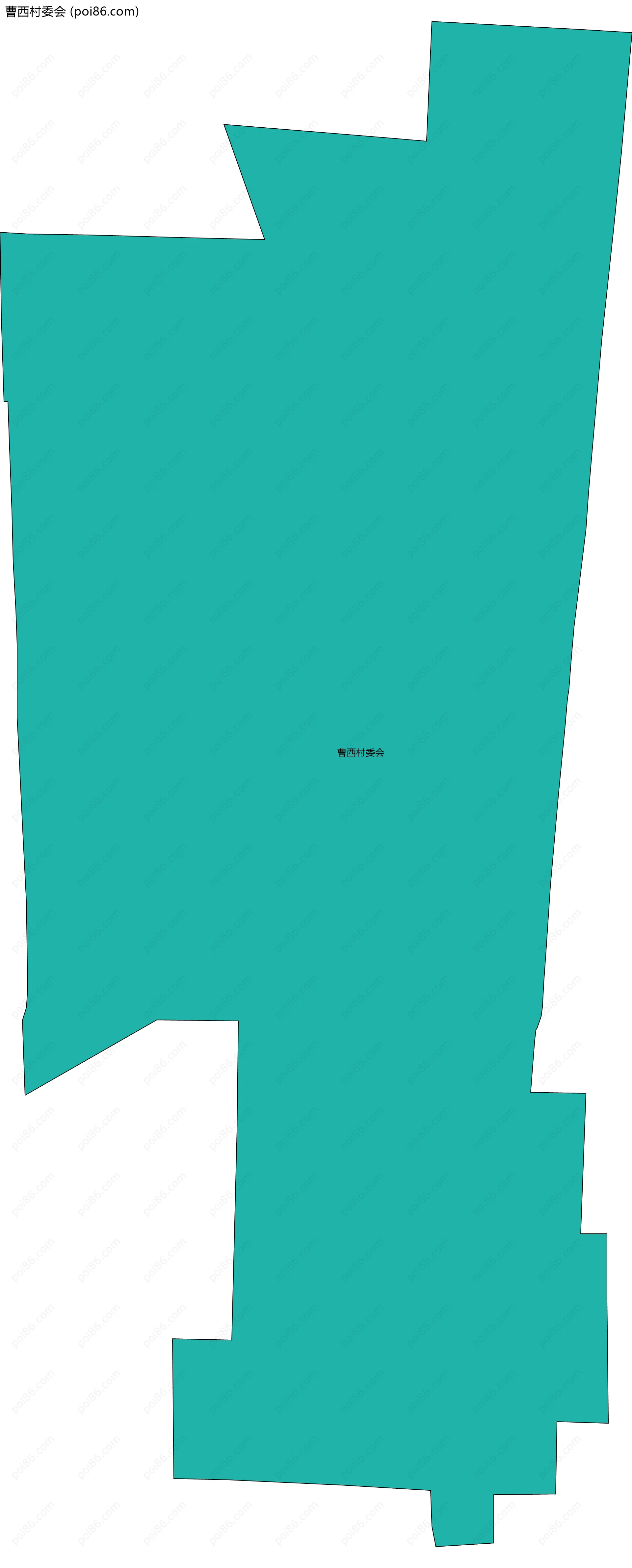 曹西村委会边界地图