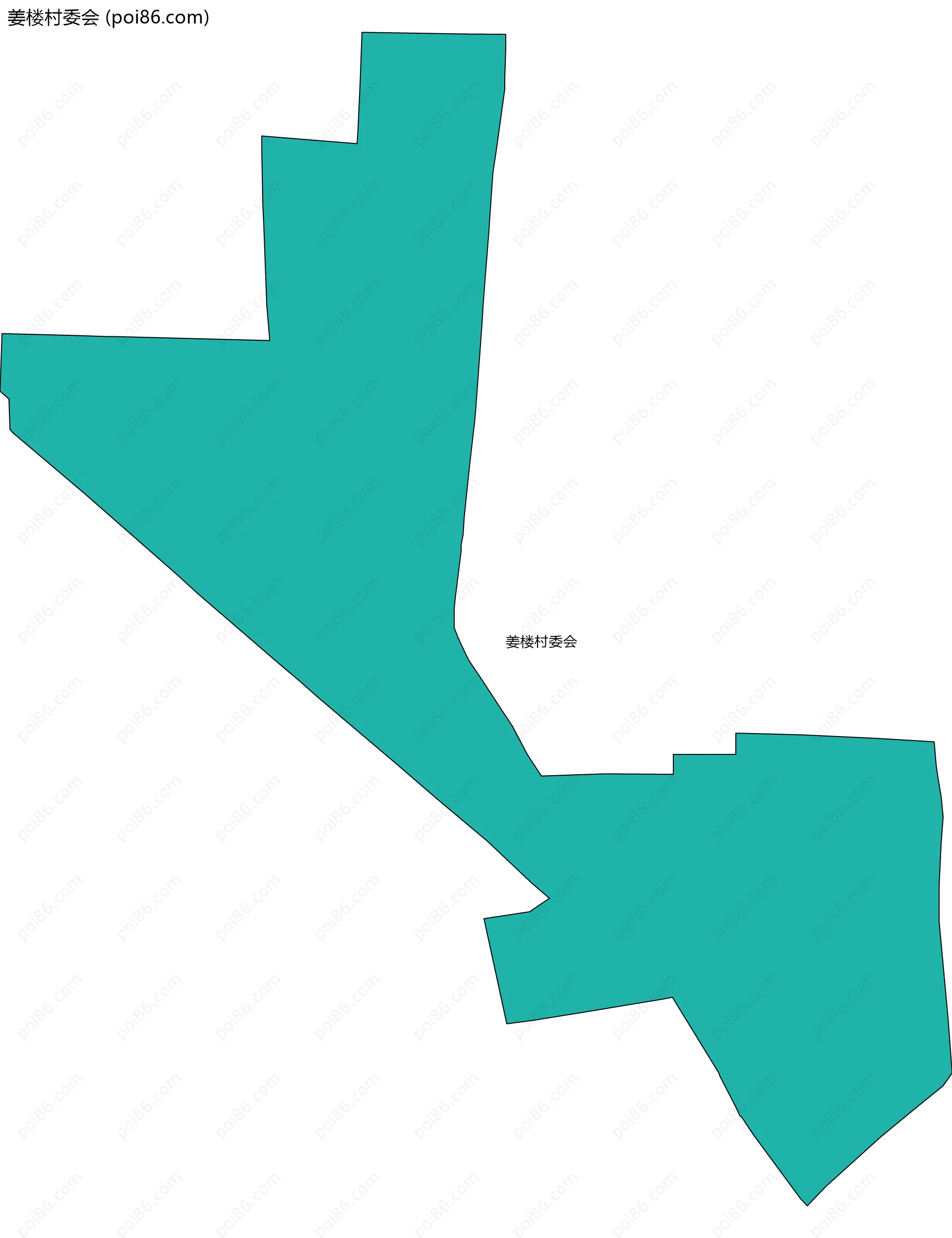 姜楼村委会边界地图