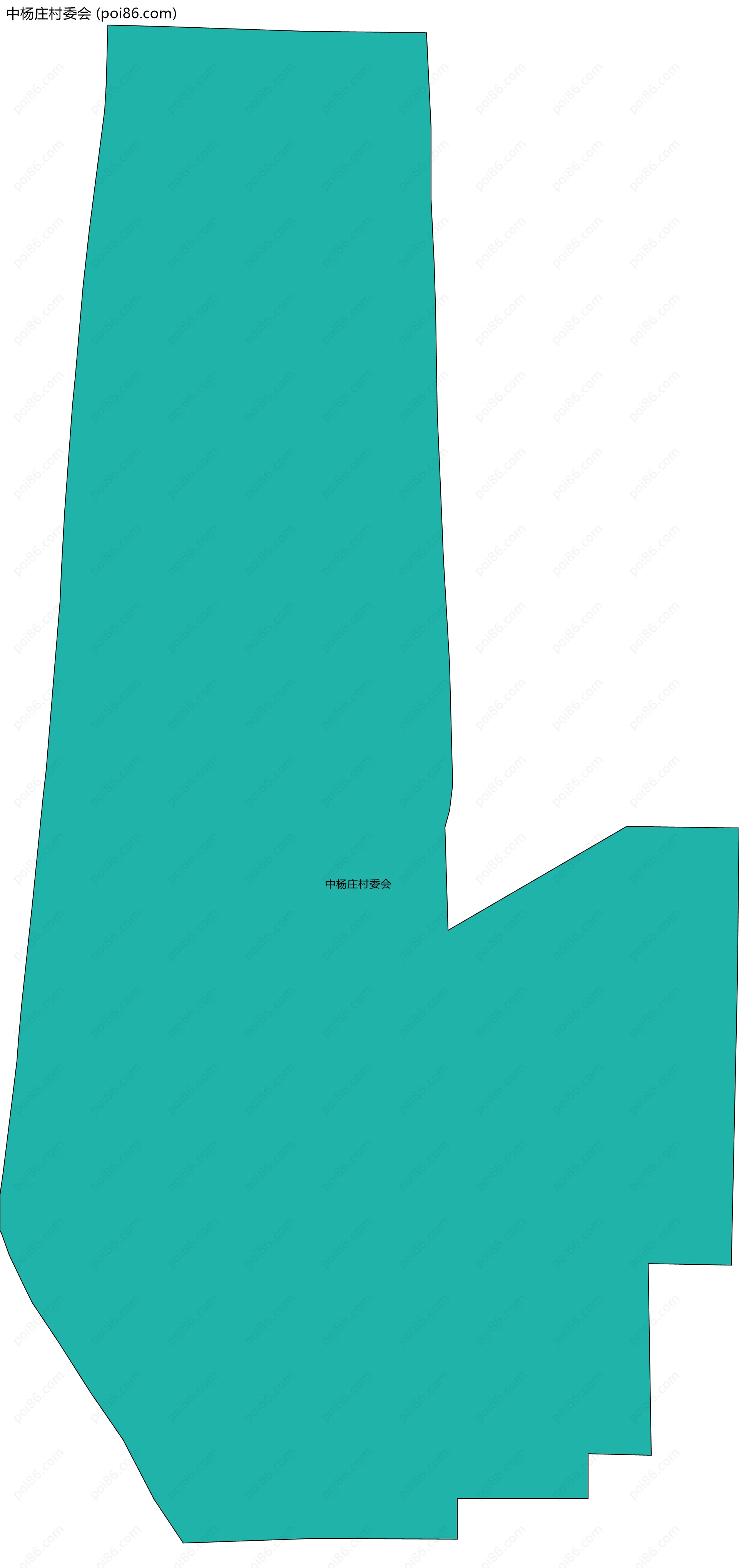 中杨庄村委会边界地图