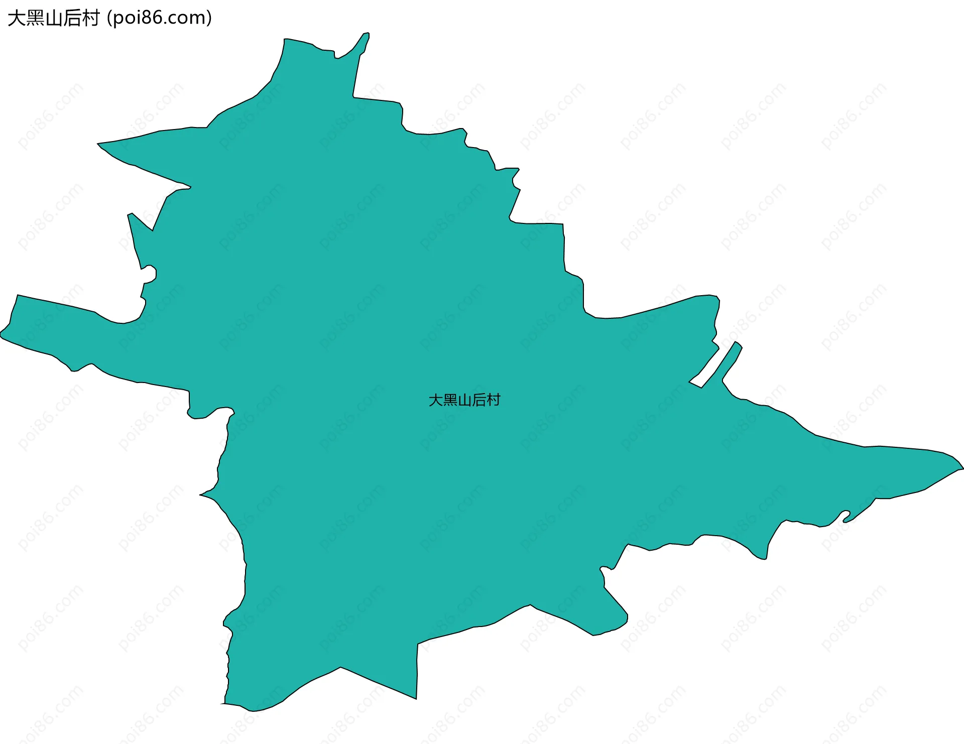 大黑山后村边界地图