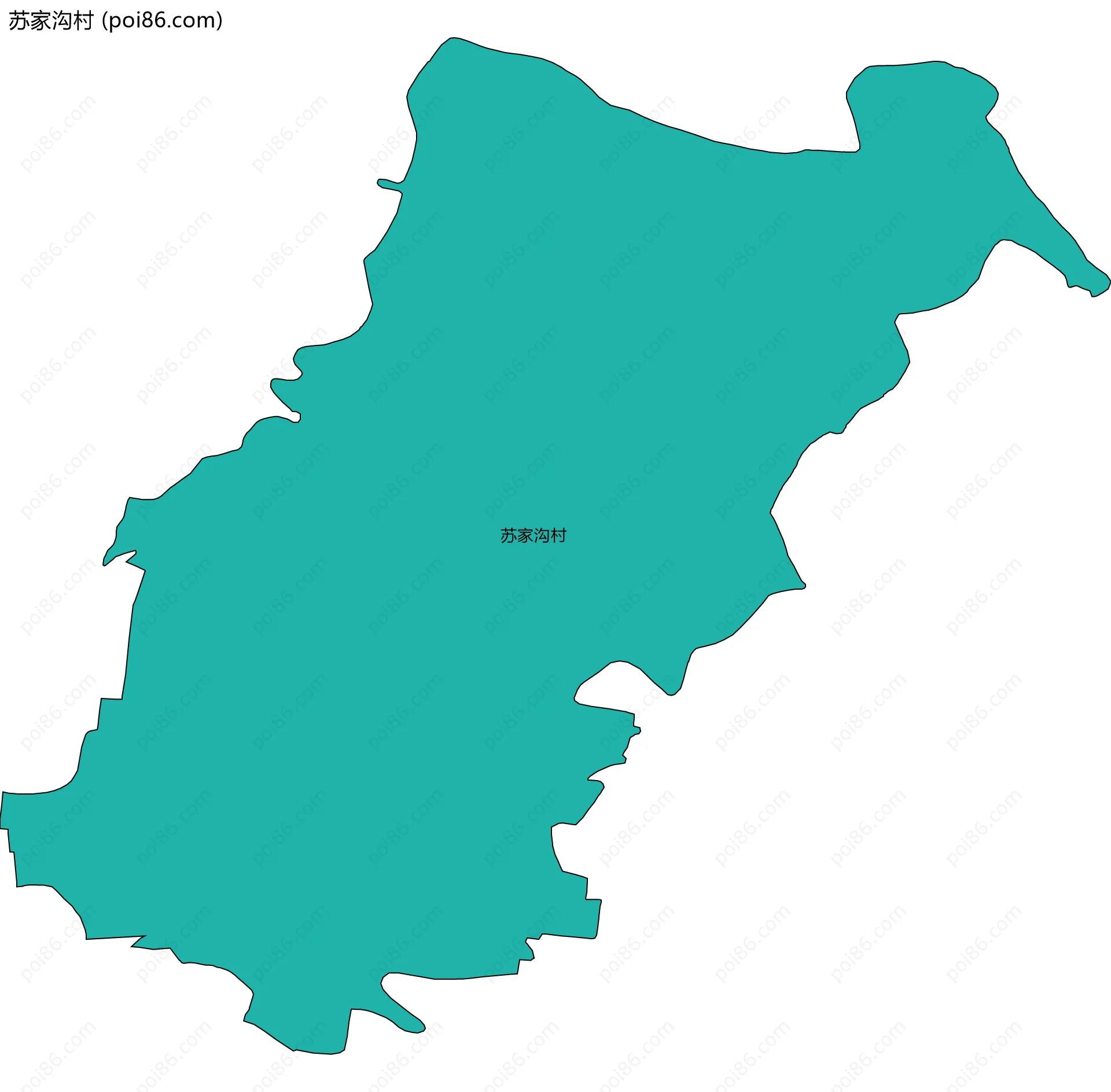 苏家沟村边界地图