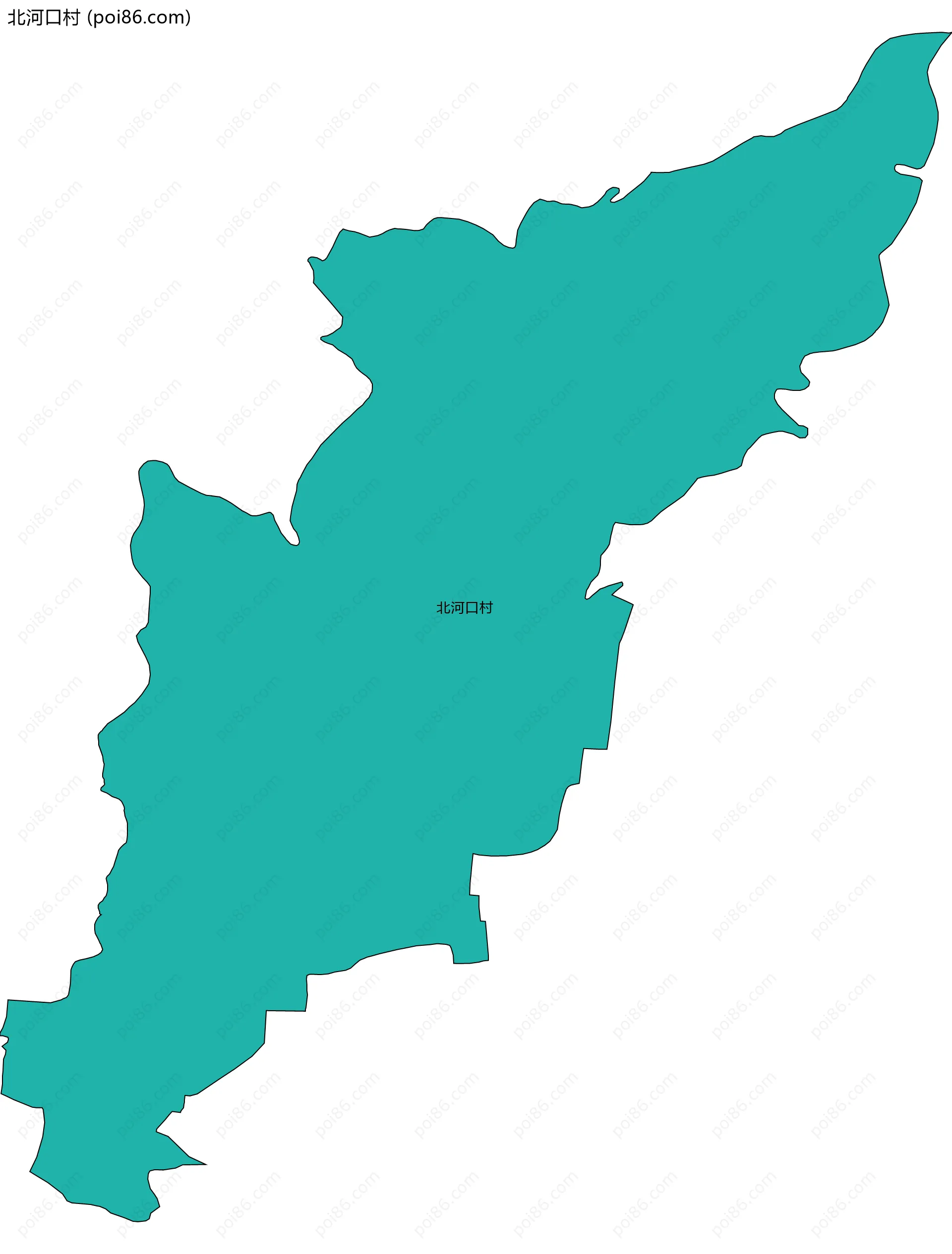 北河口村边界地图