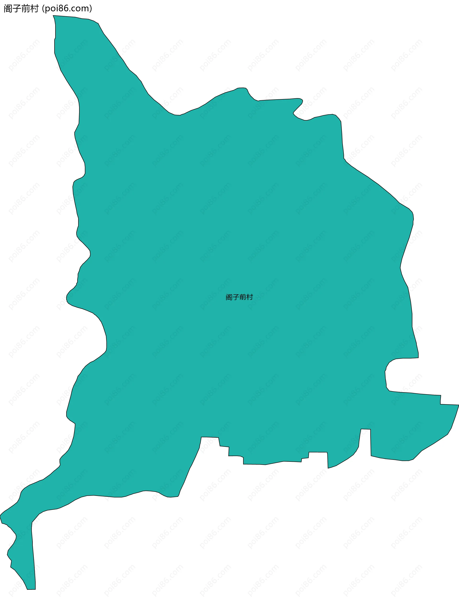 阁子前村边界地图