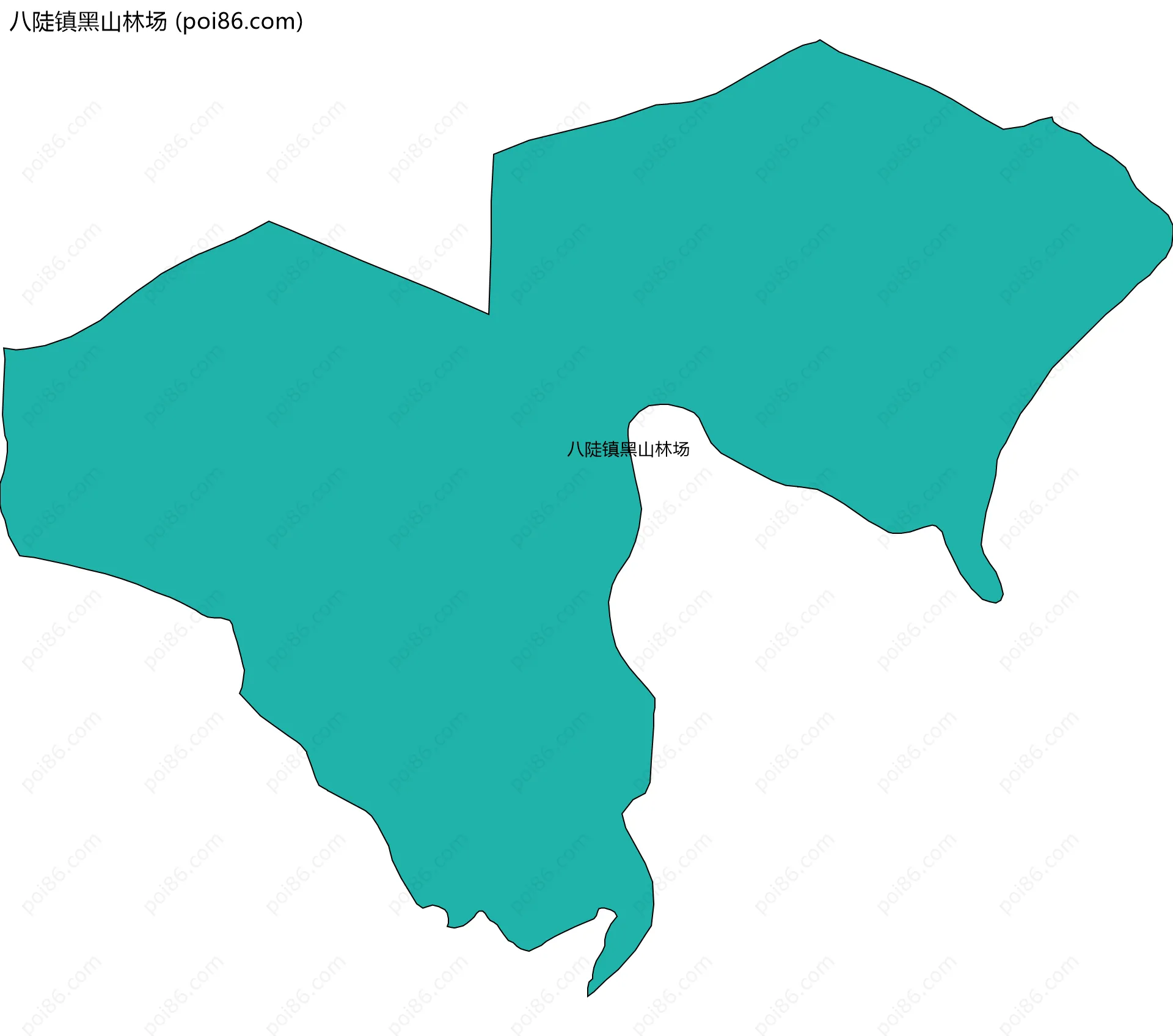 八陡镇黑山林场边界地图