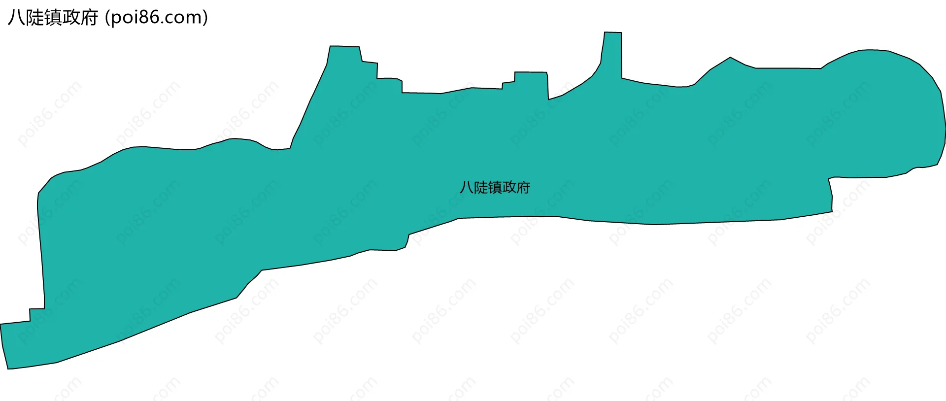 八陡镇政府边界地图