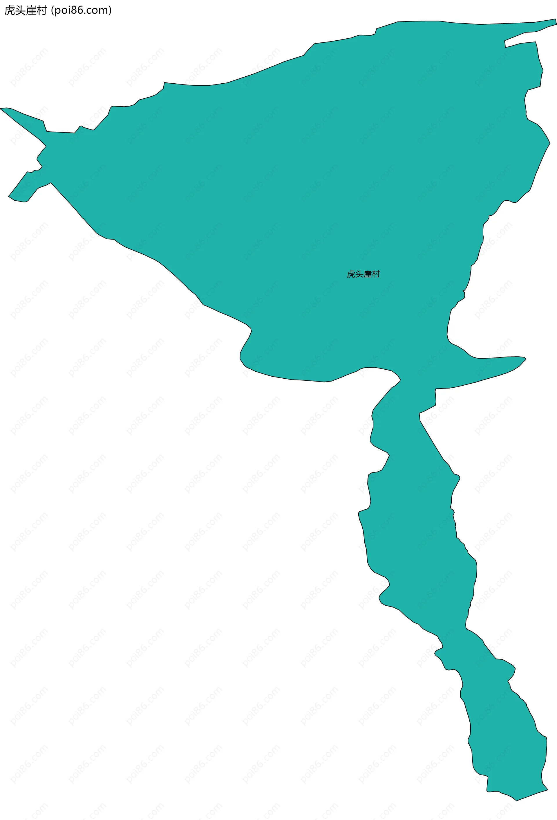 虎头崖村边界地图