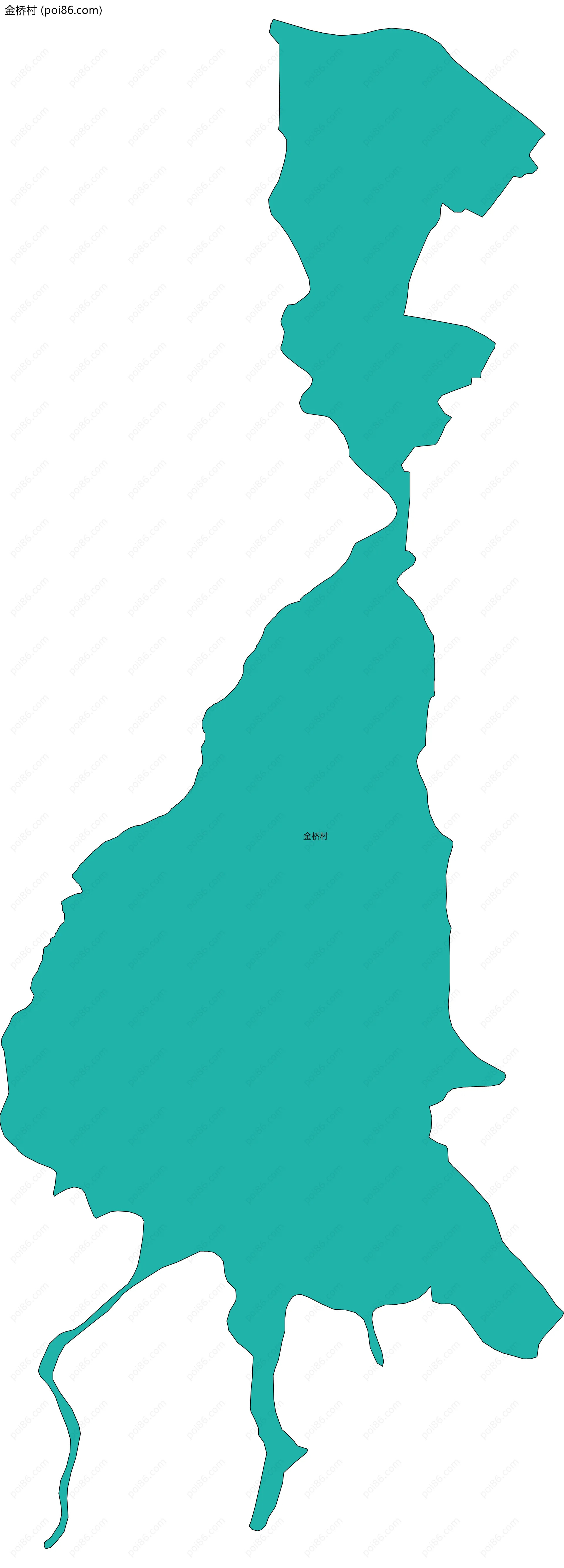 金桥村边界地图