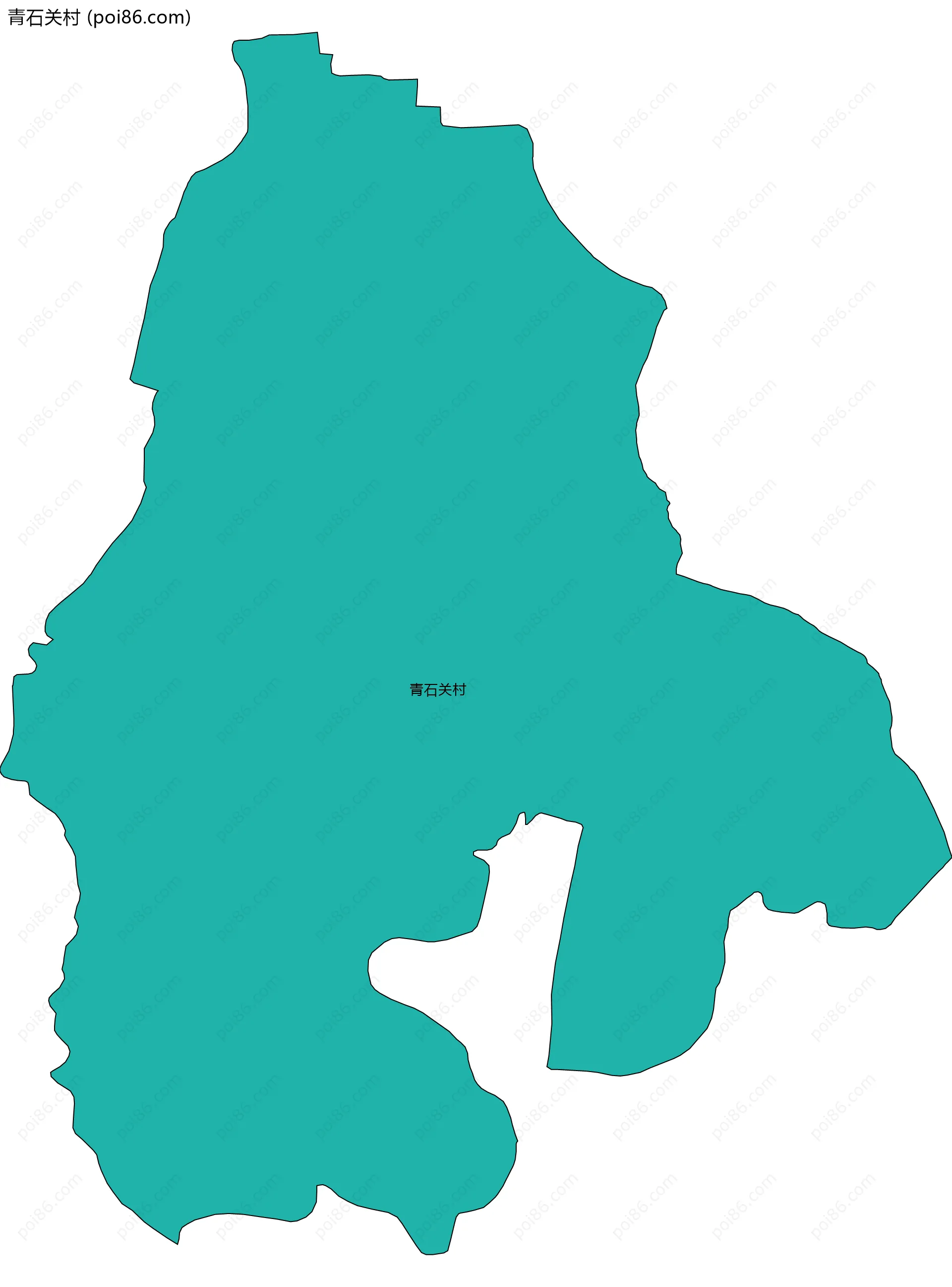 青石关村边界地图