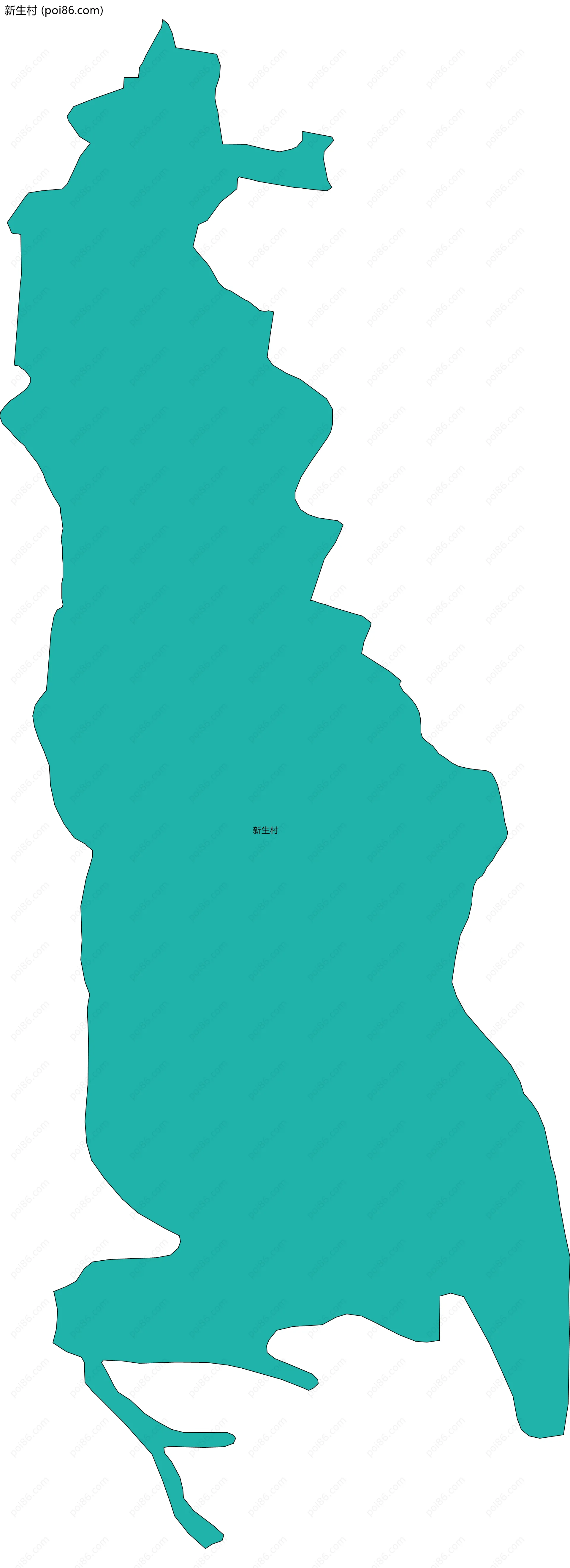 新生村边界地图