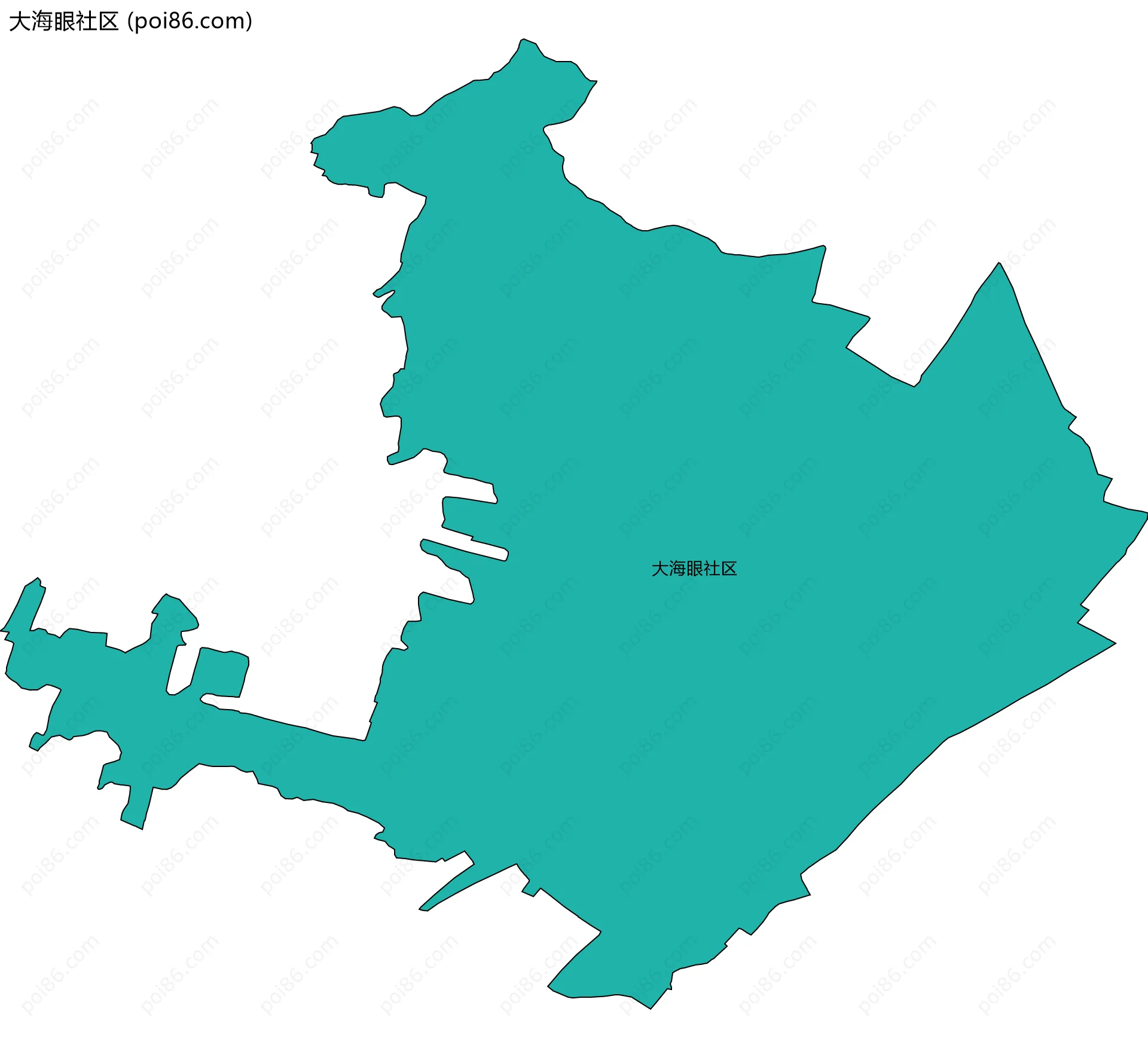 大海眼社区边界地图