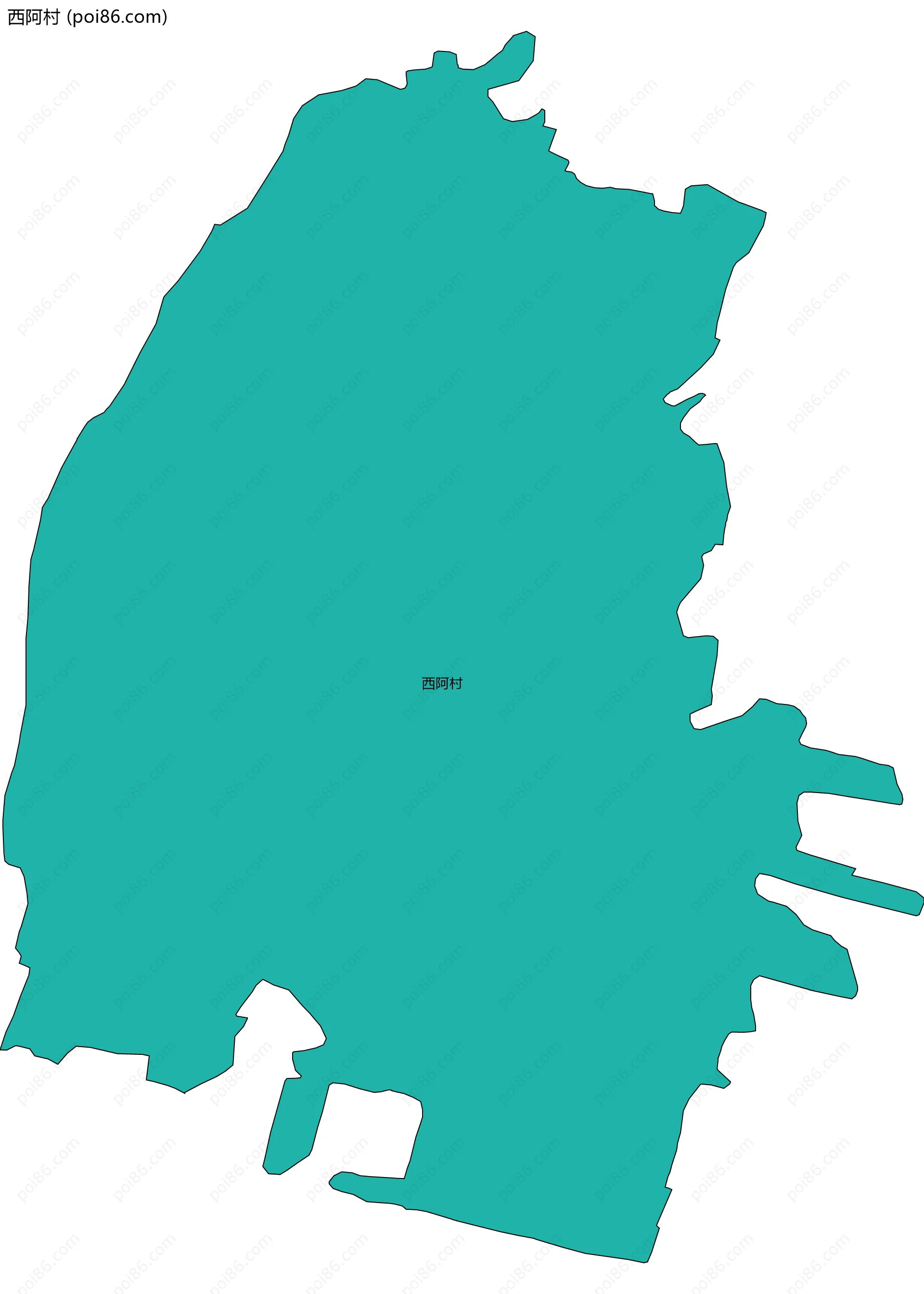 西阿村边界地图