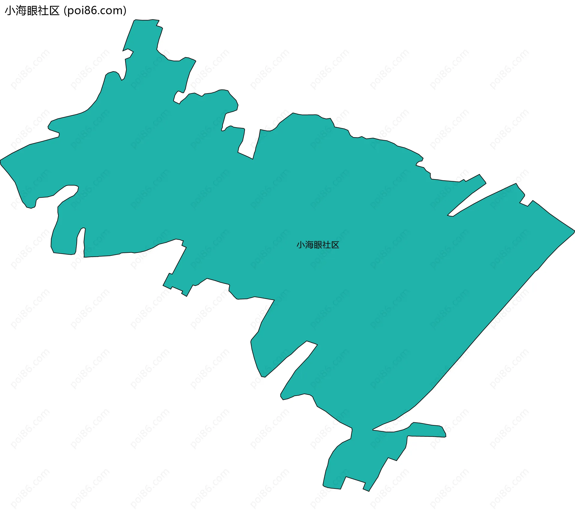 小海眼社区边界地图