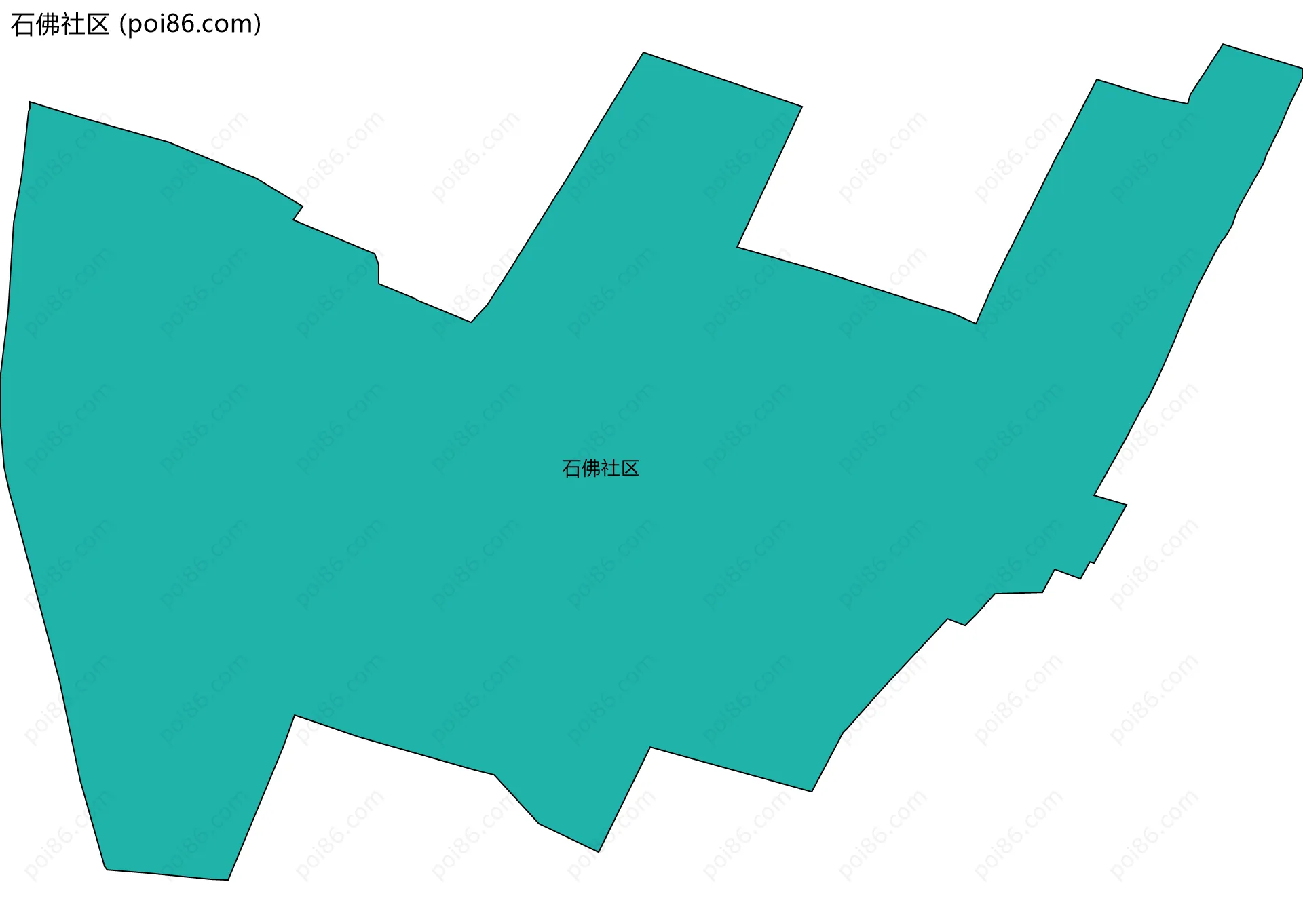 石佛社区边界地图