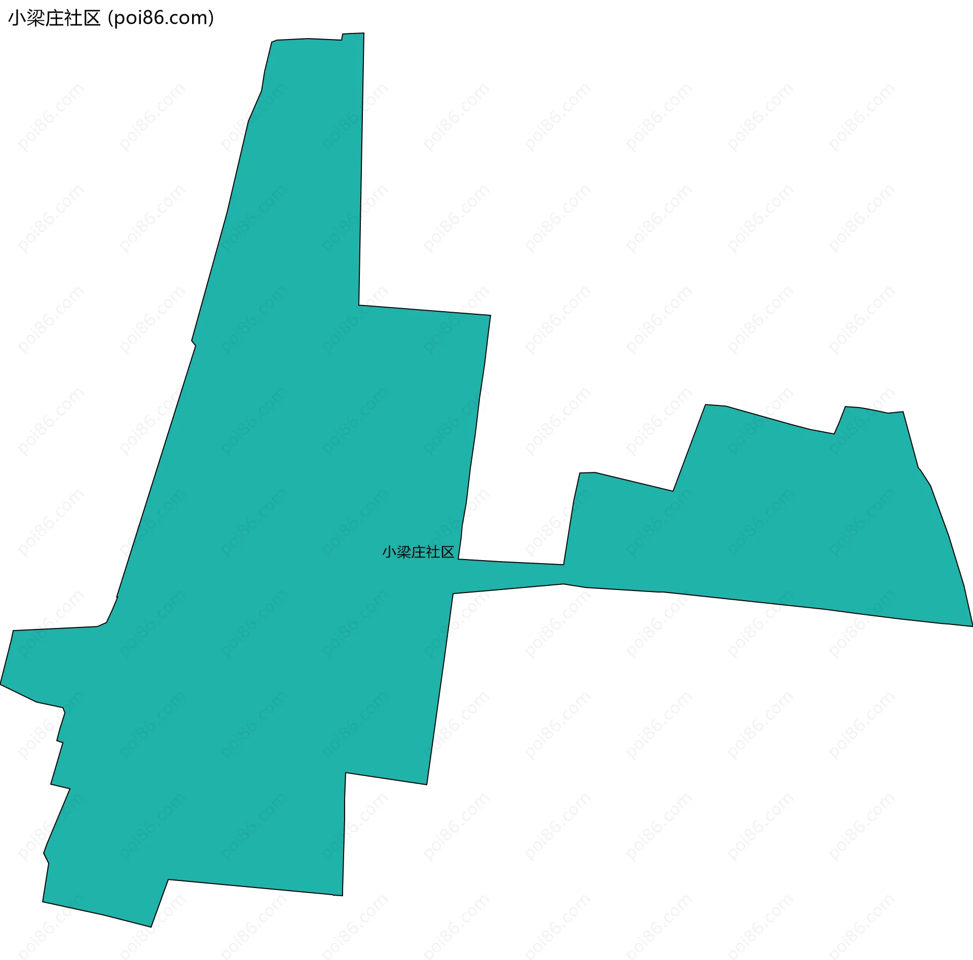 小梁庄社区边界地图