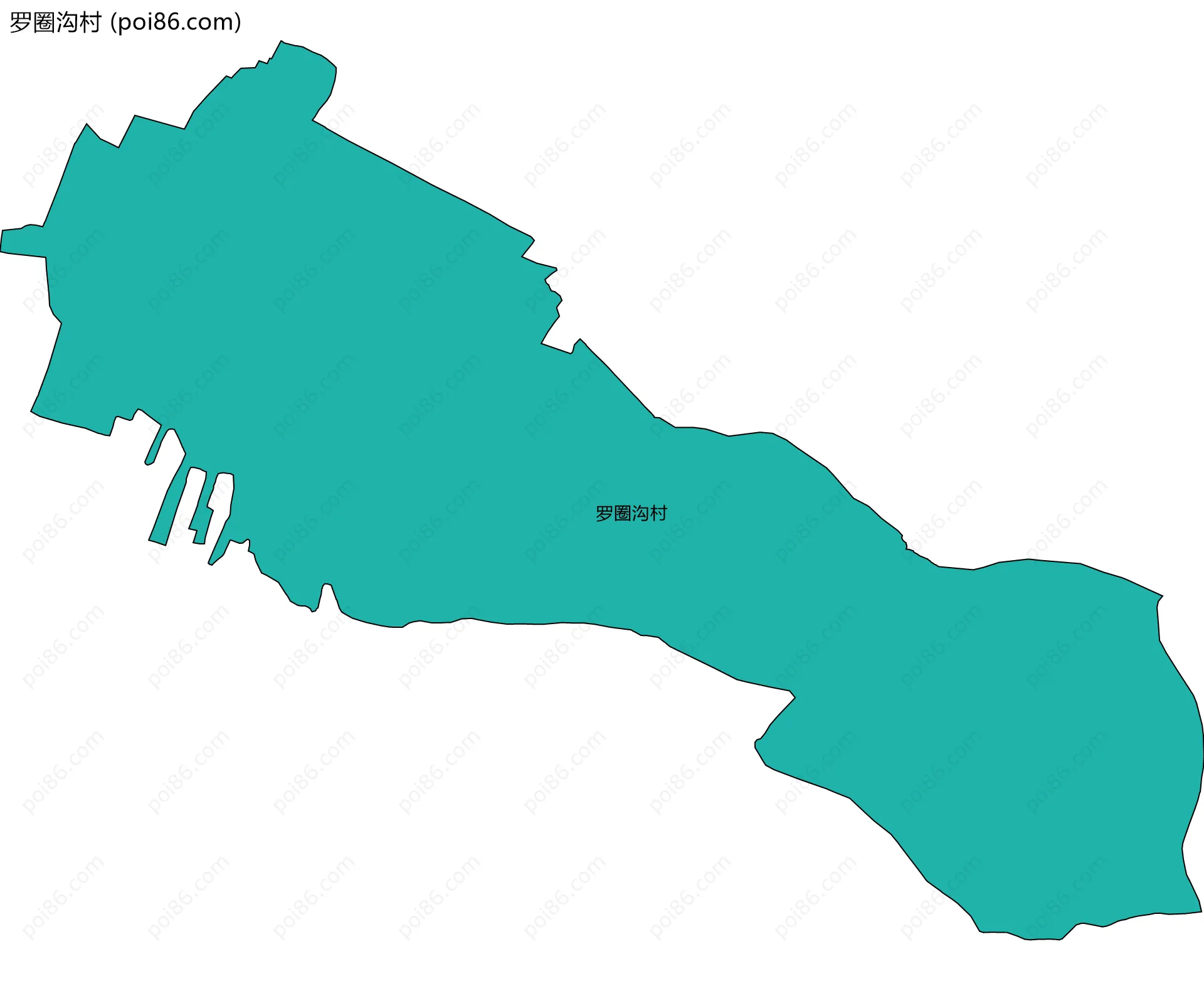 罗圈沟村边界地图