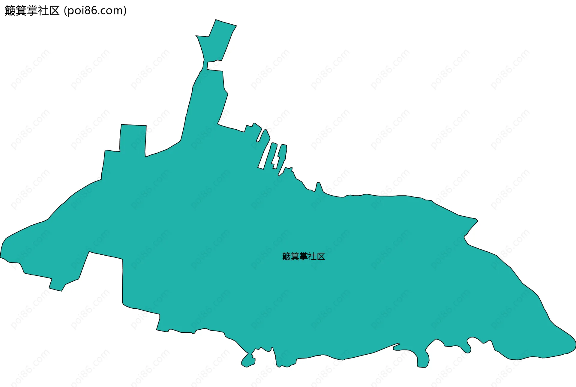 簸箕掌社区边界地图