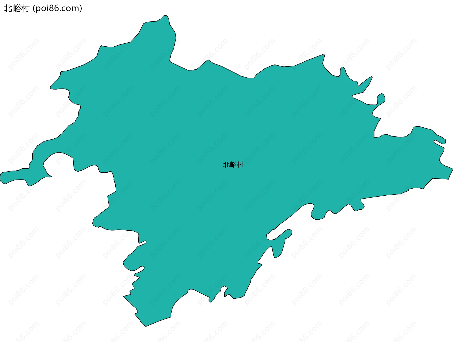 北峪村边界地图