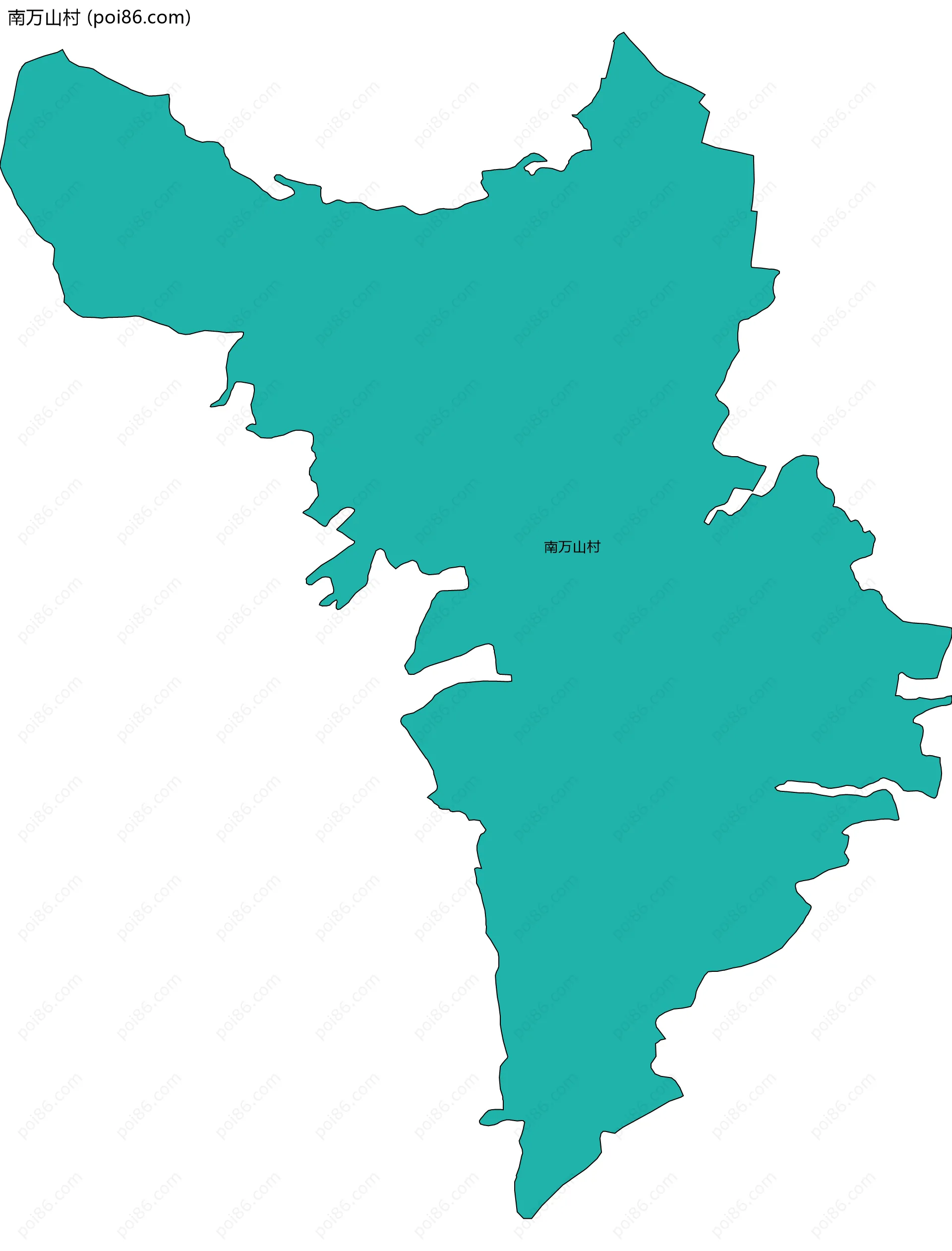 南万山村边界地图