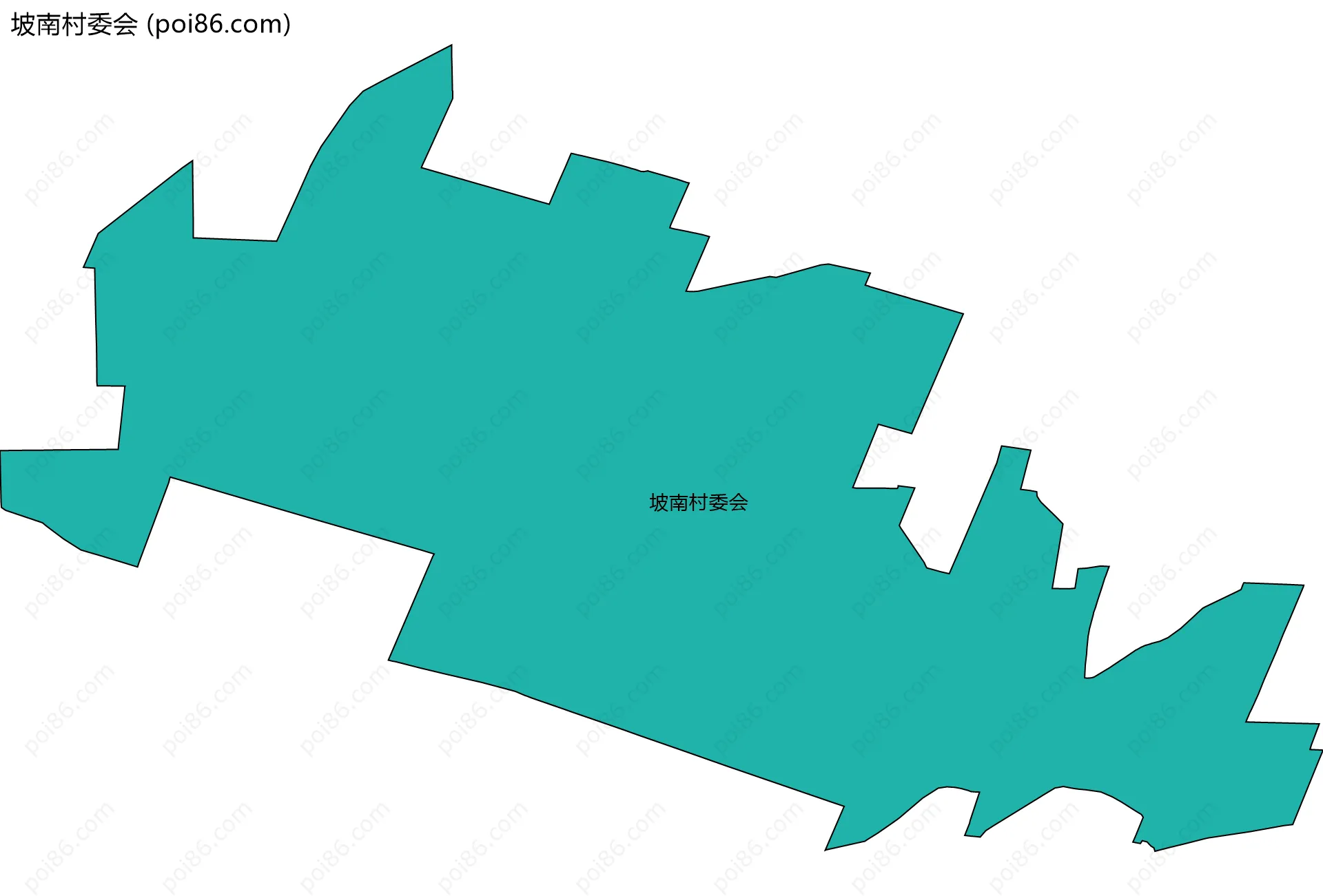 坡南村委会边界地图