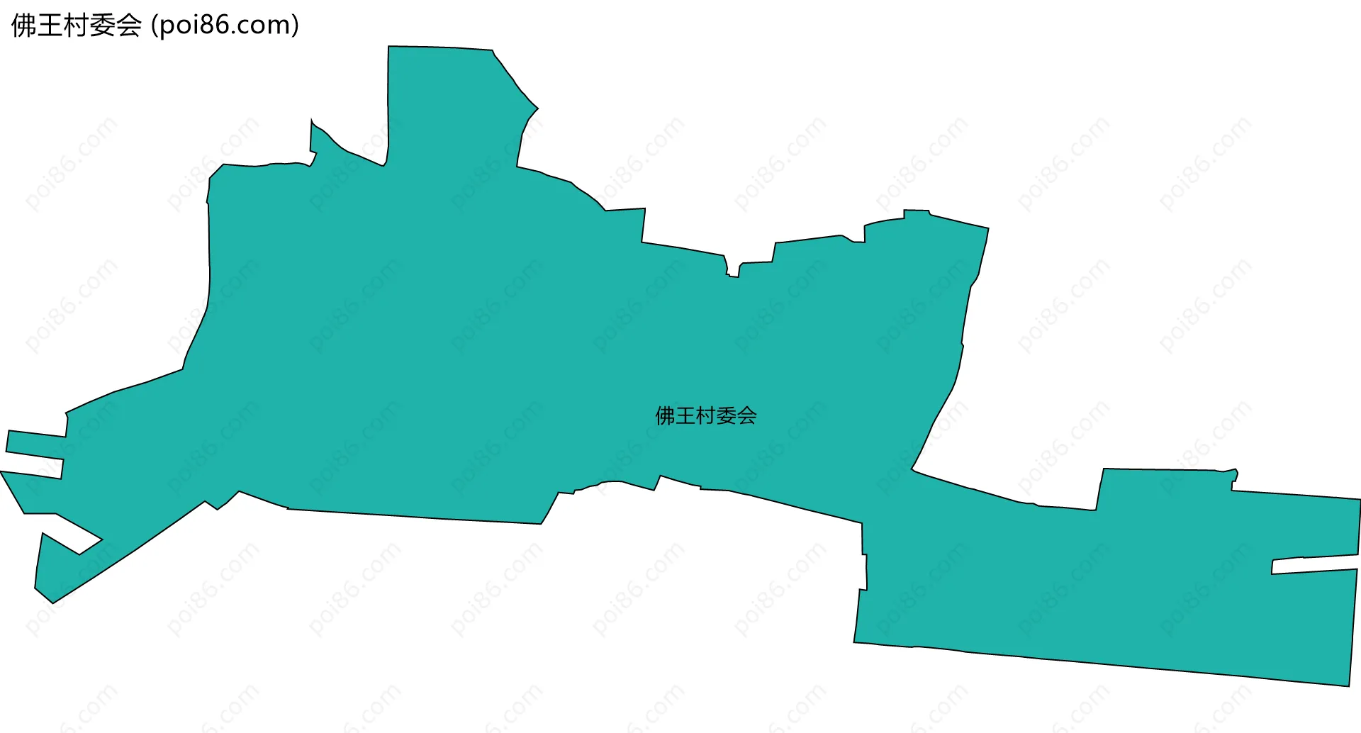 佛王村委会边界地图