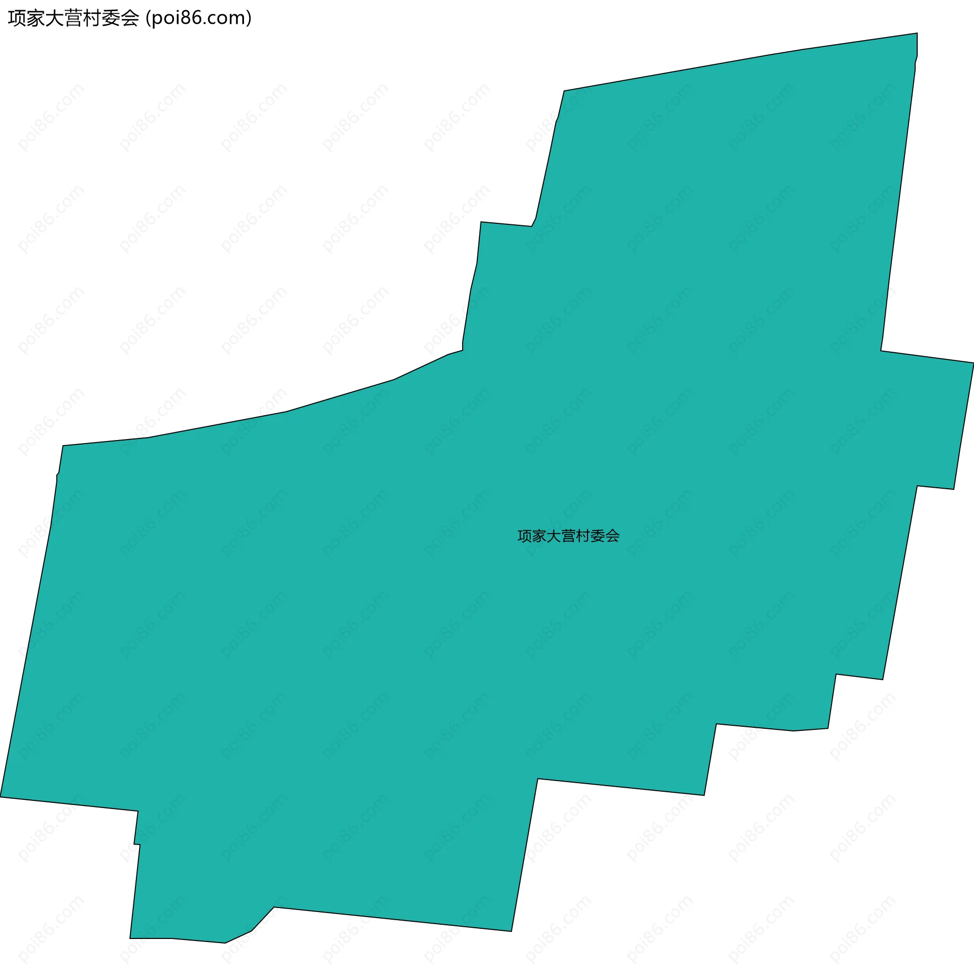 项家大营村委会边界地图