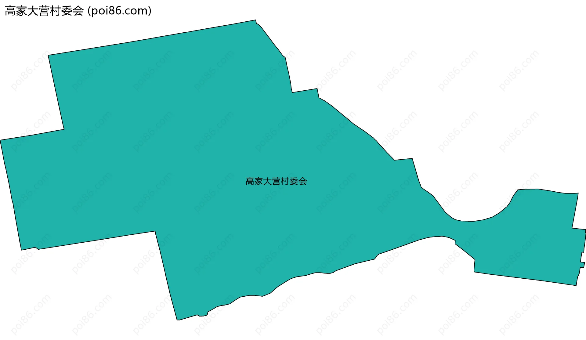 高家大营村委会边界地图
