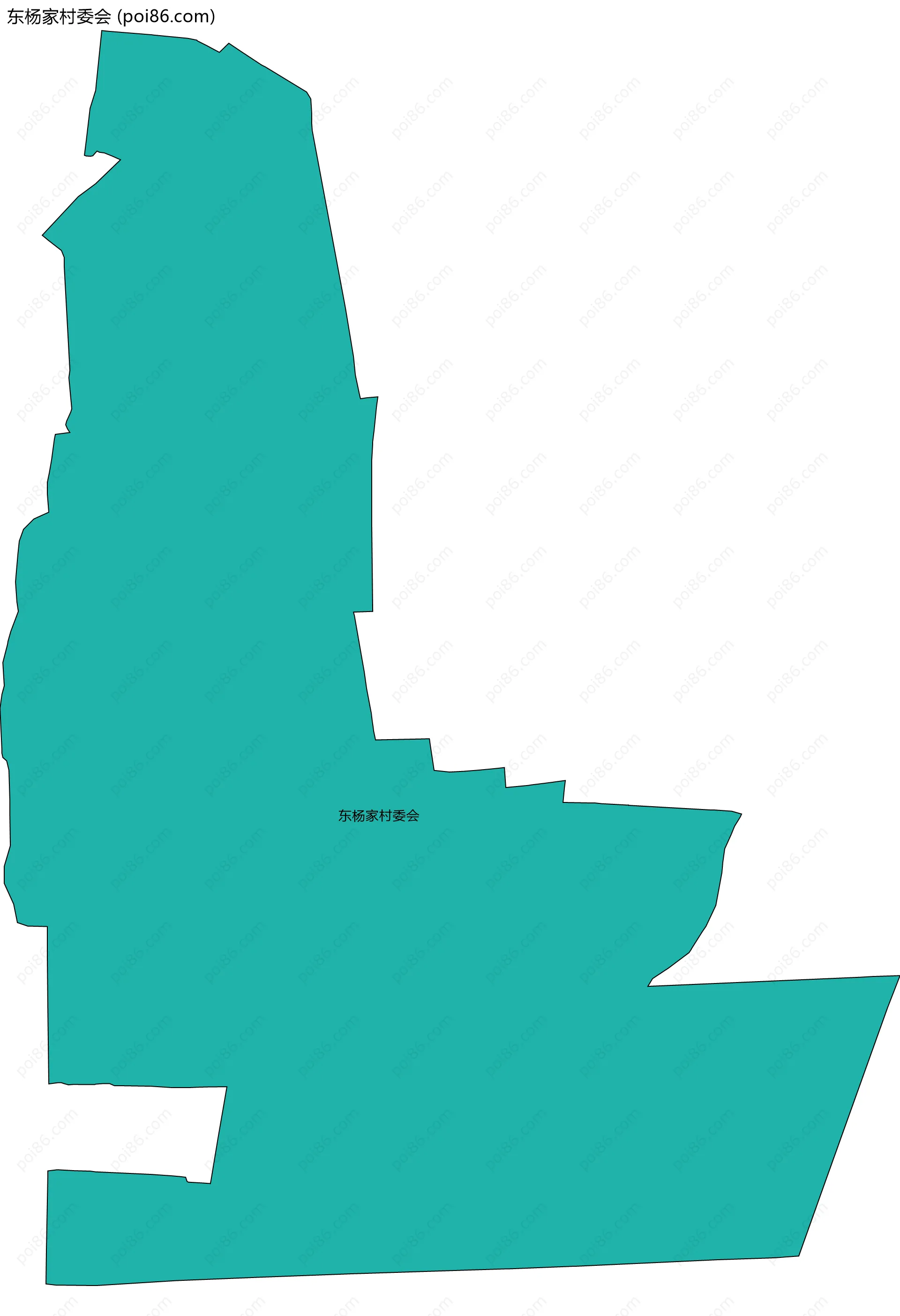 东杨家村委会边界地图