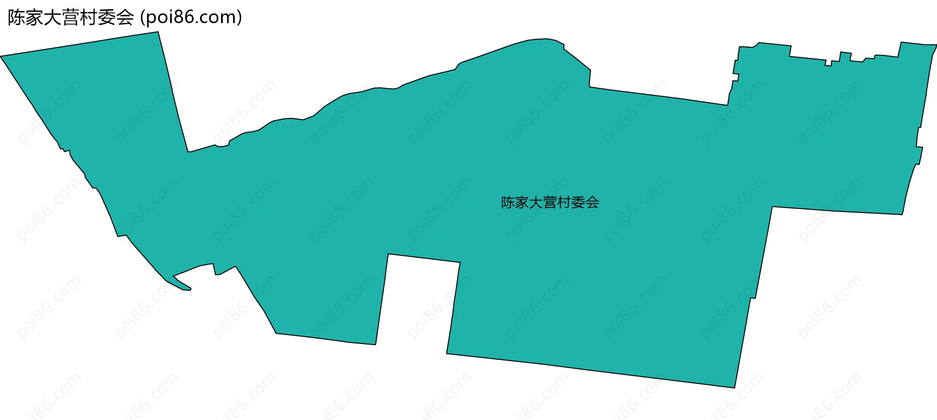 陈家大营村委会边界地图