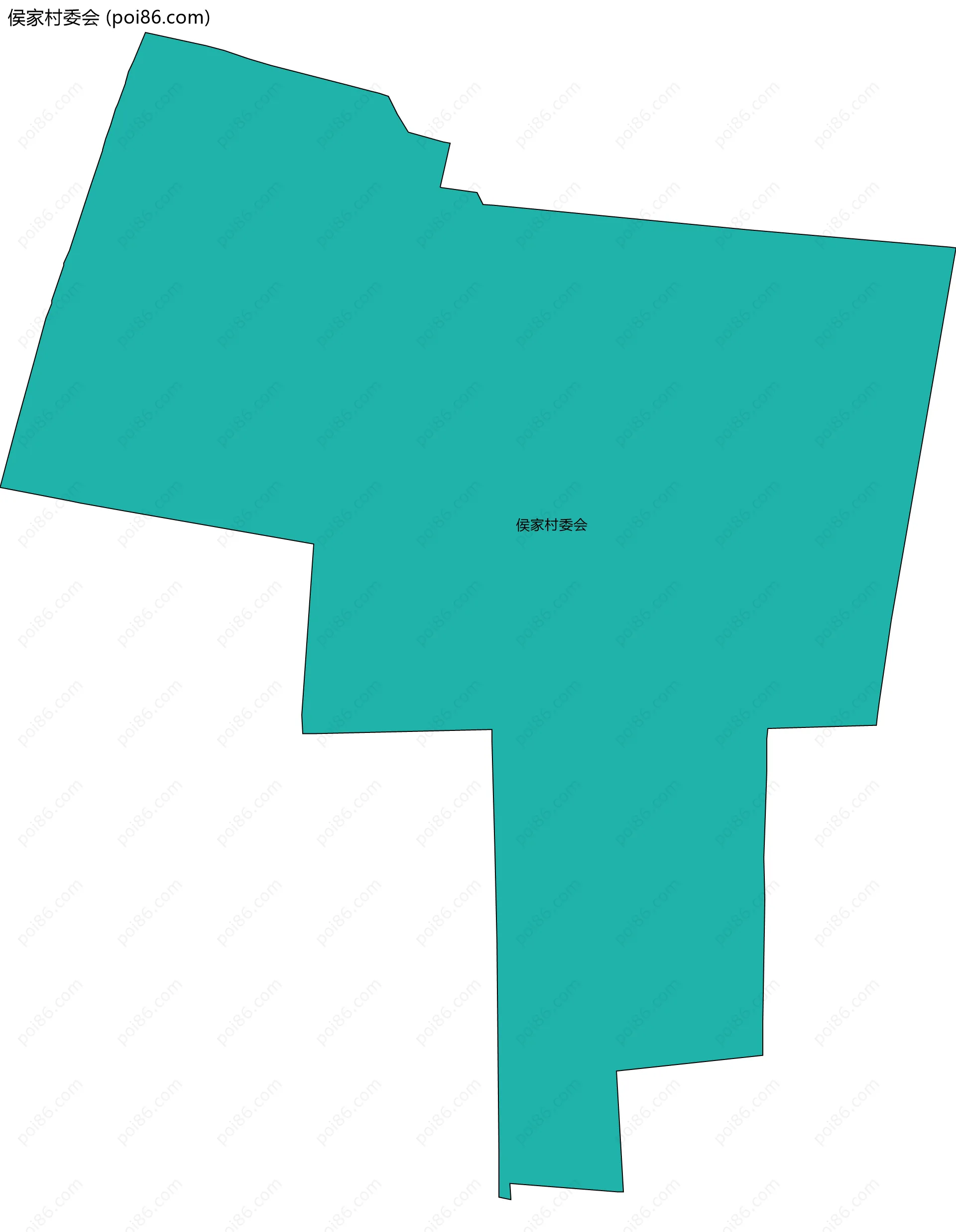 侯家村委会边界地图