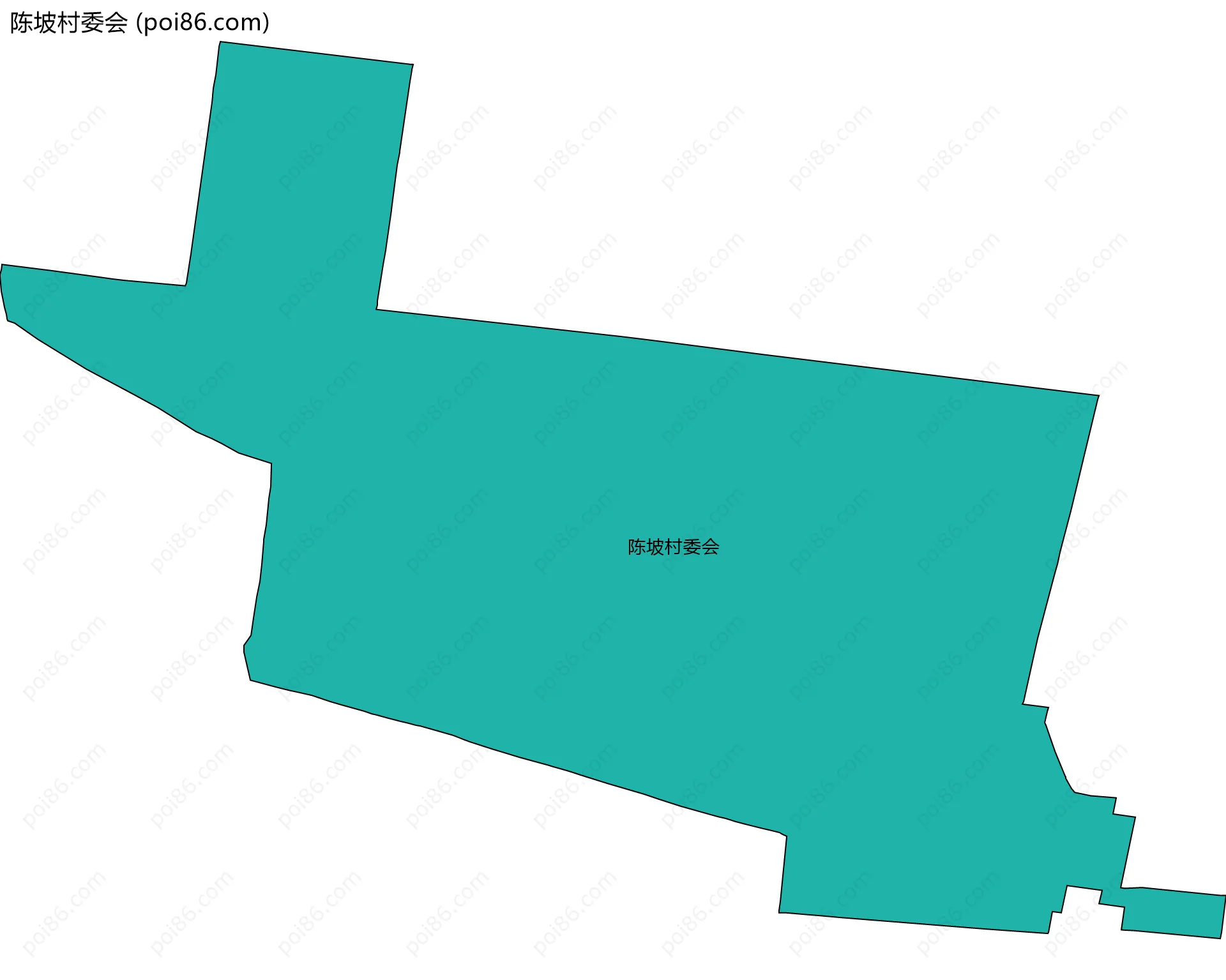 陈坡村委会边界地图