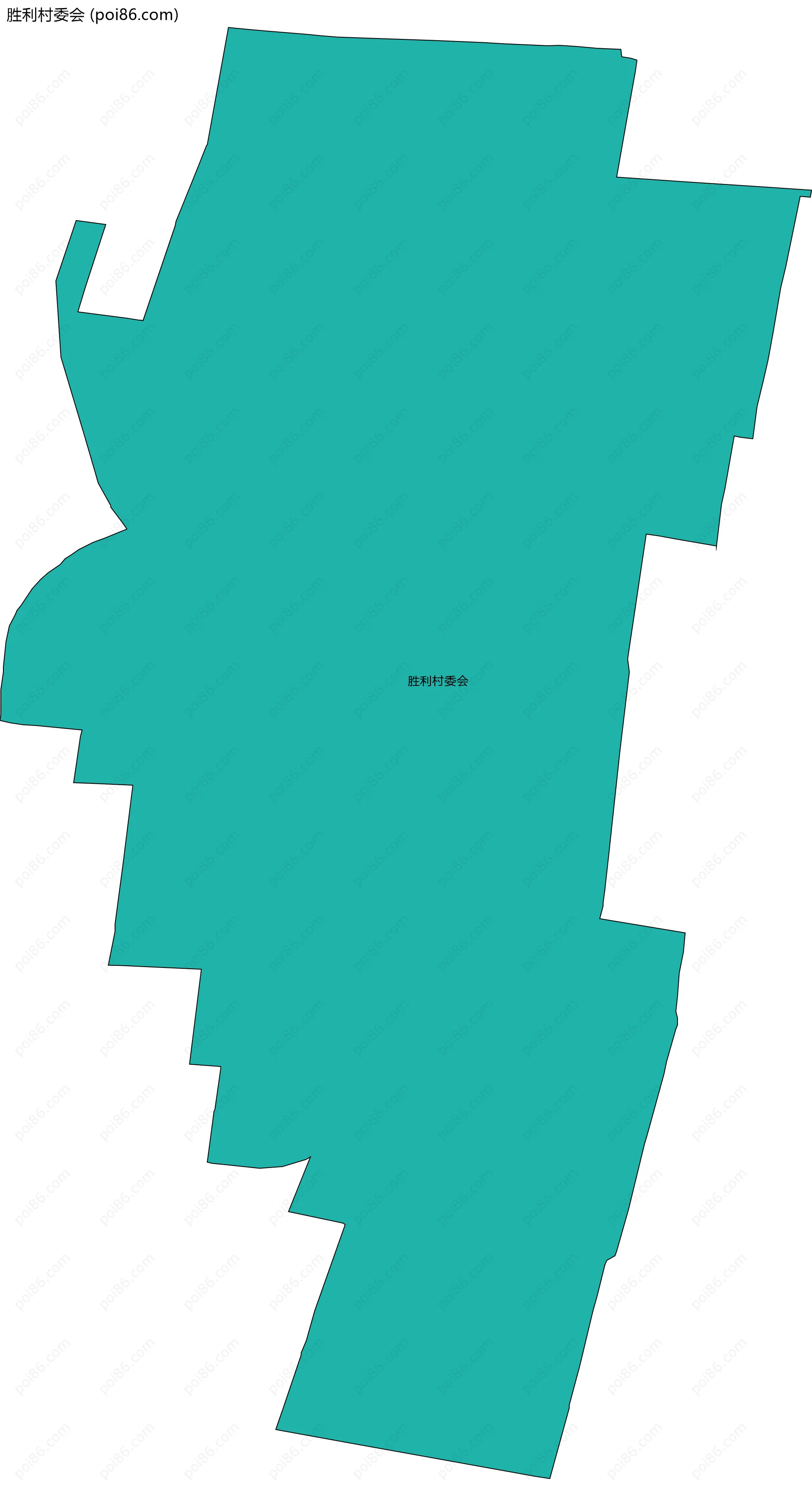 胜利村委会边界地图