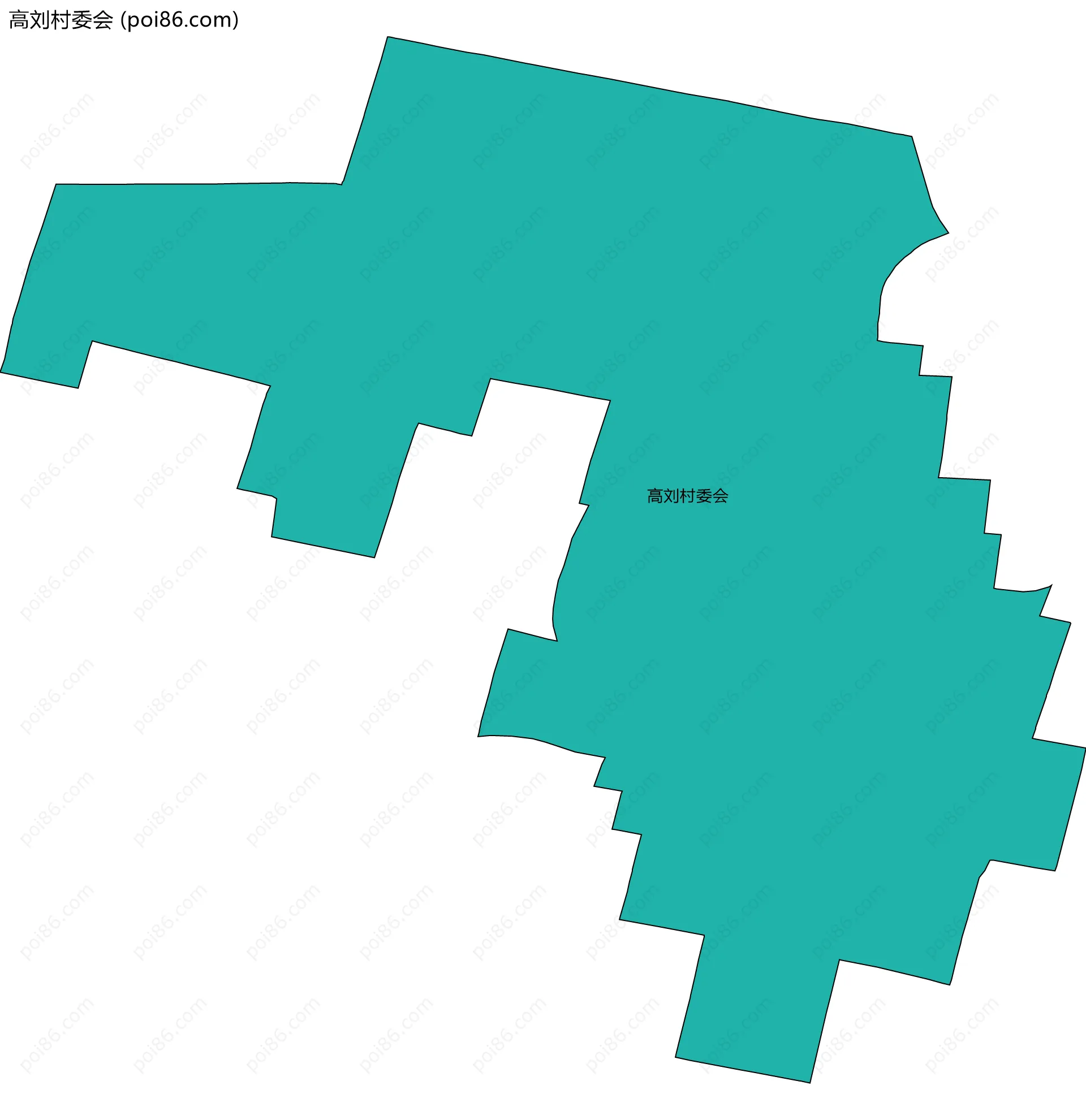 高刘村委会边界地图
