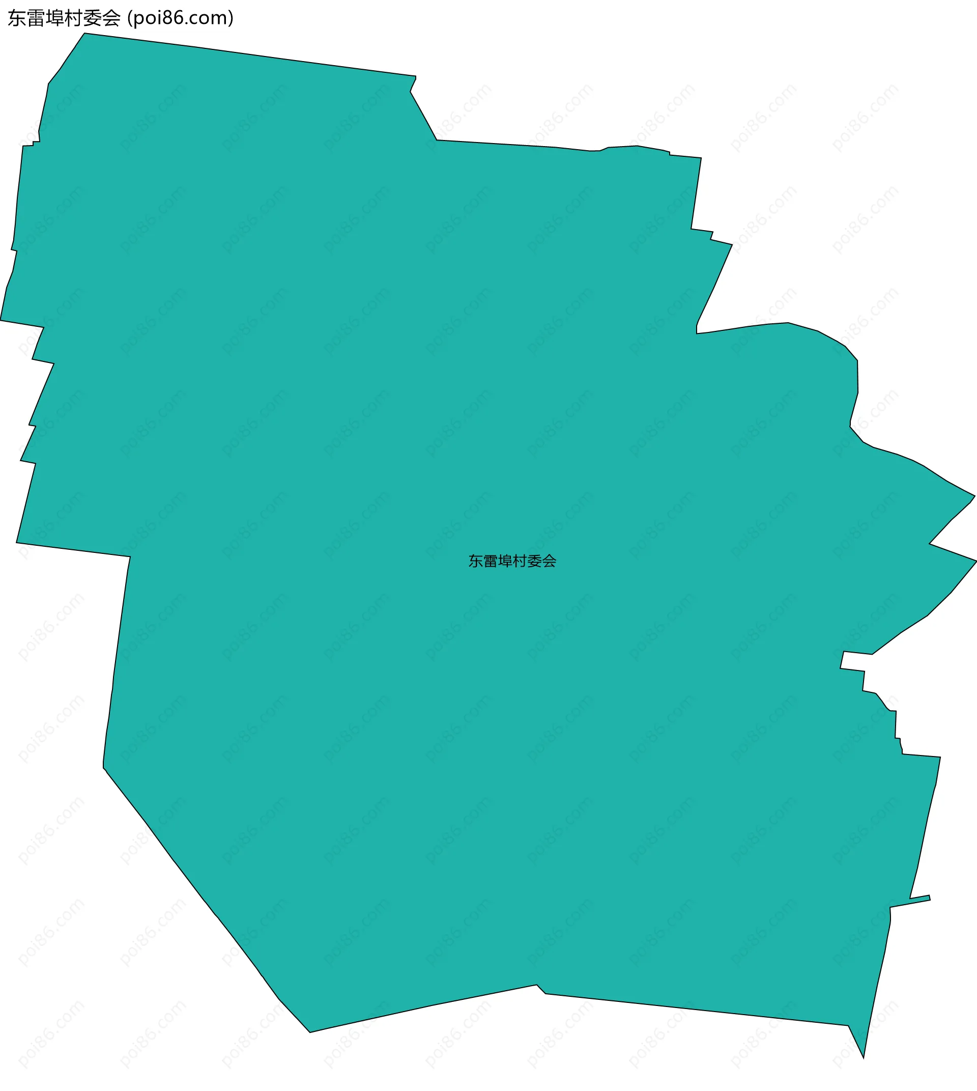 东雷埠村委会边界地图