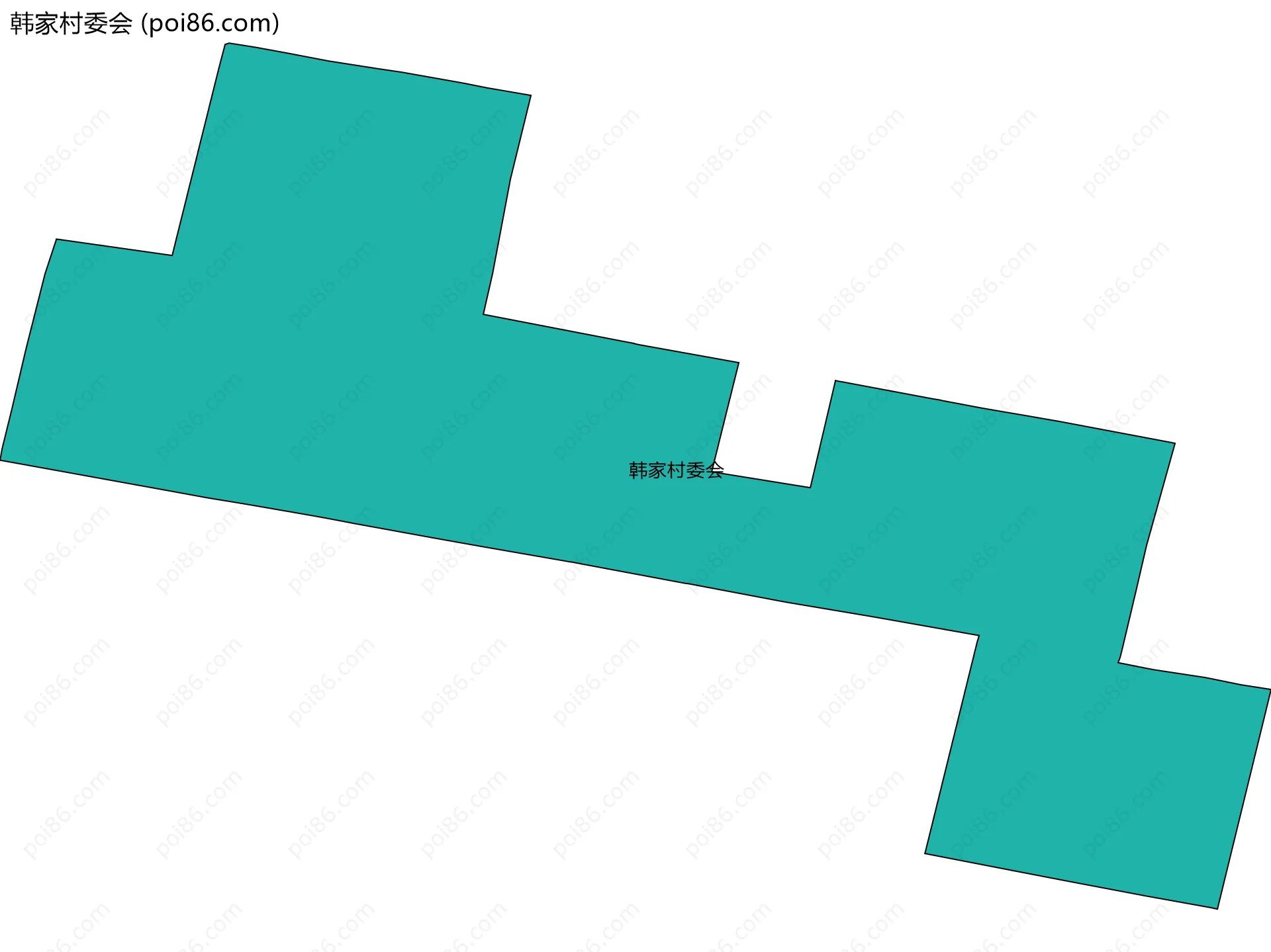 韩家村委会边界地图