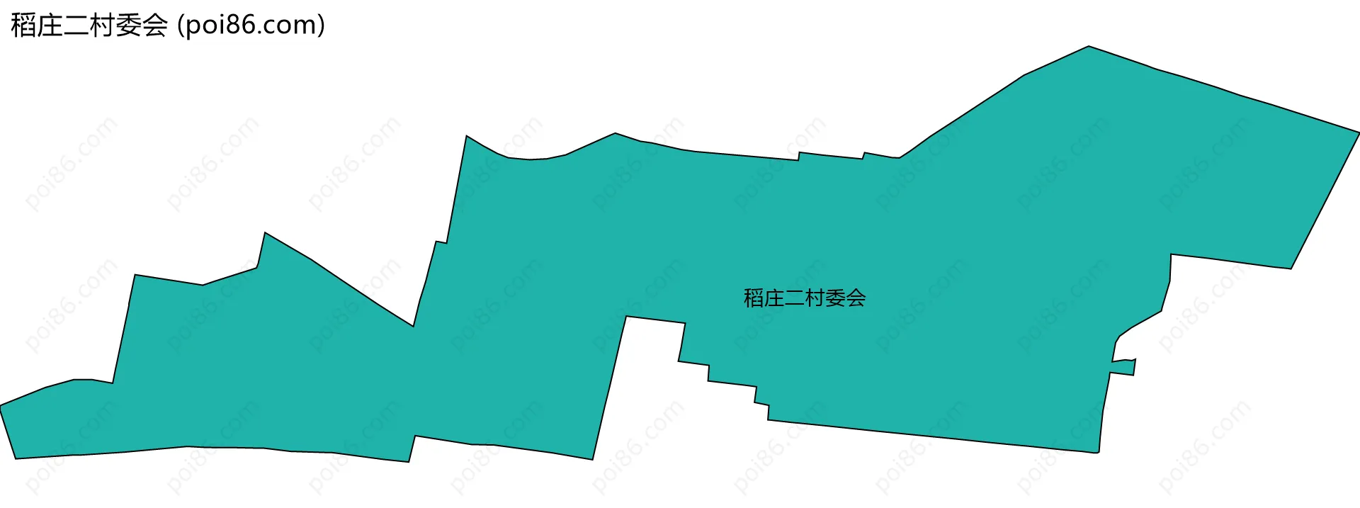 稻庄二村委会边界地图