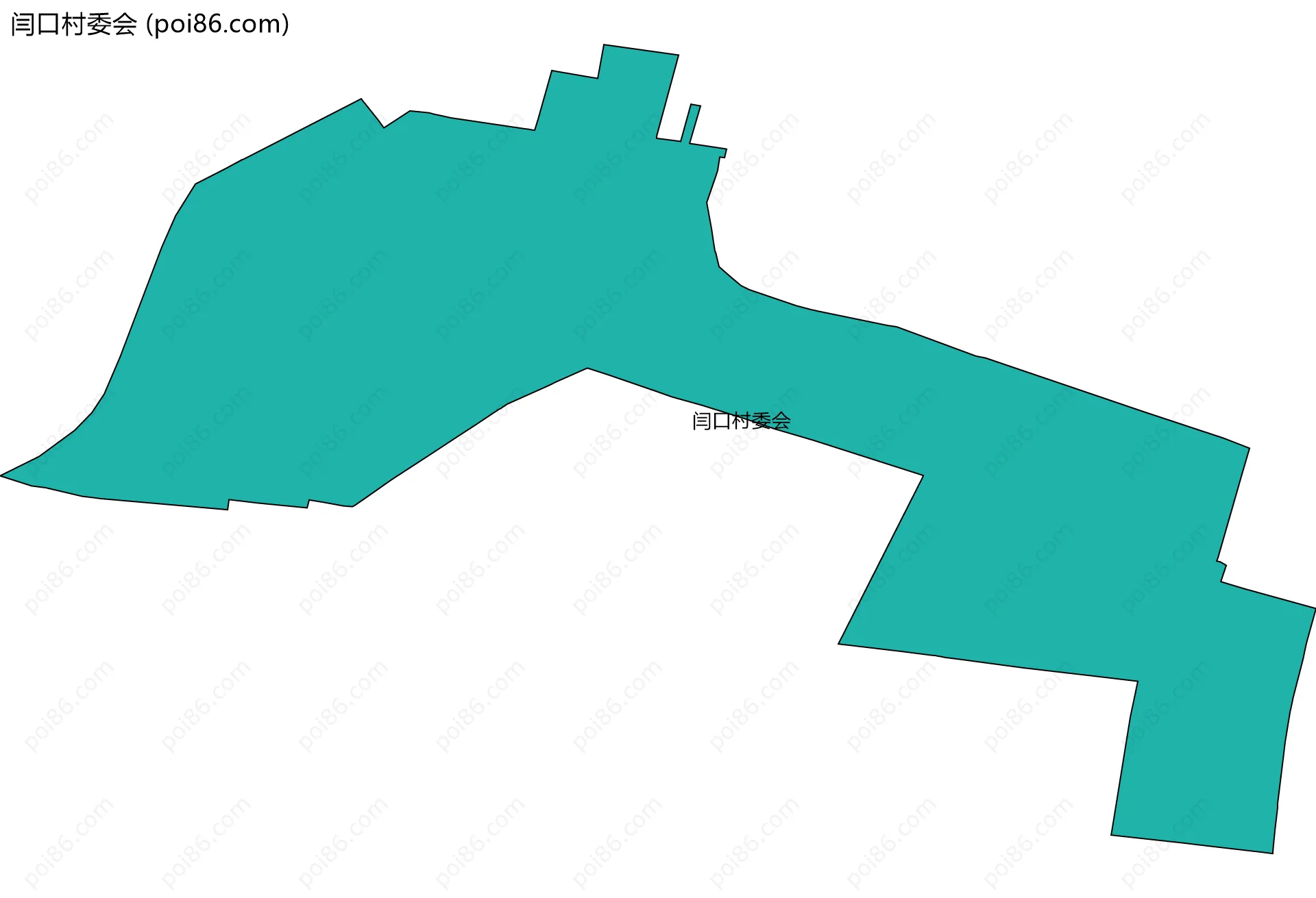 闫口村委会边界地图