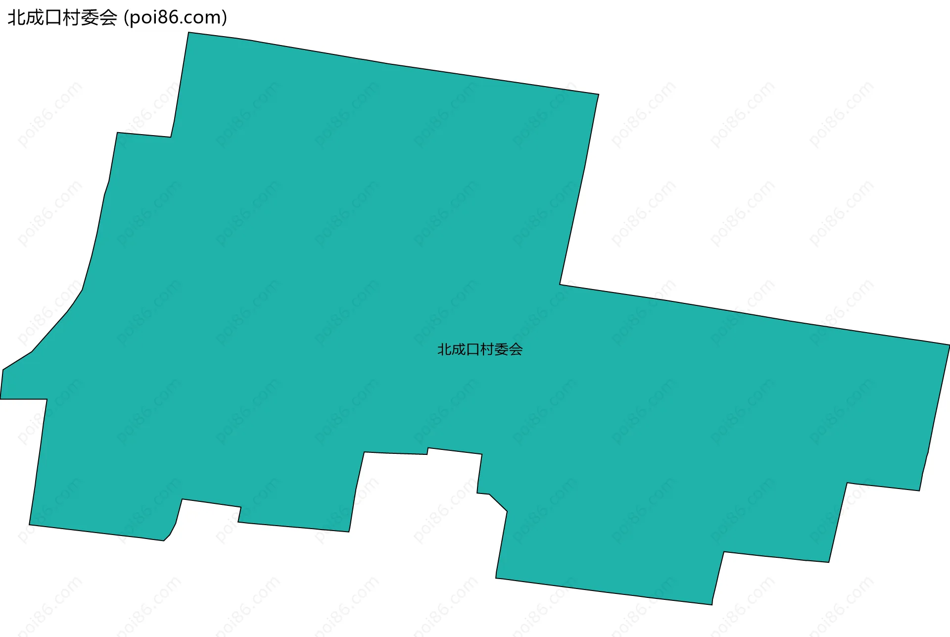北成口村委会边界地图