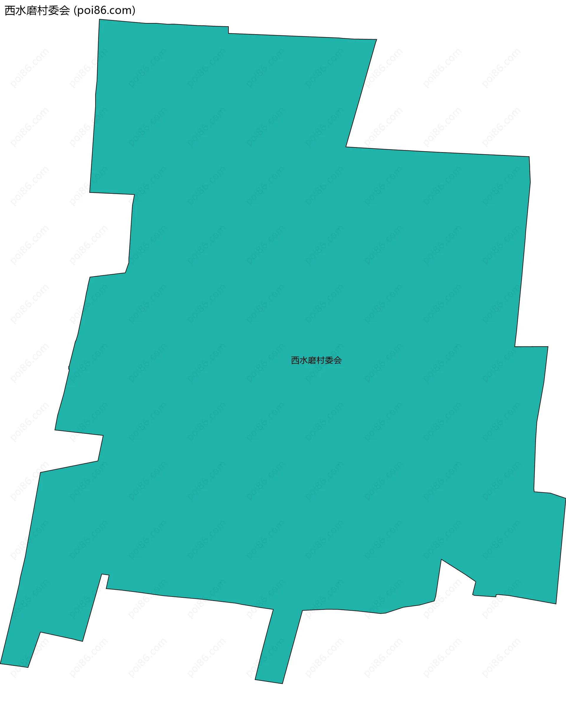 西水磨村委会边界地图