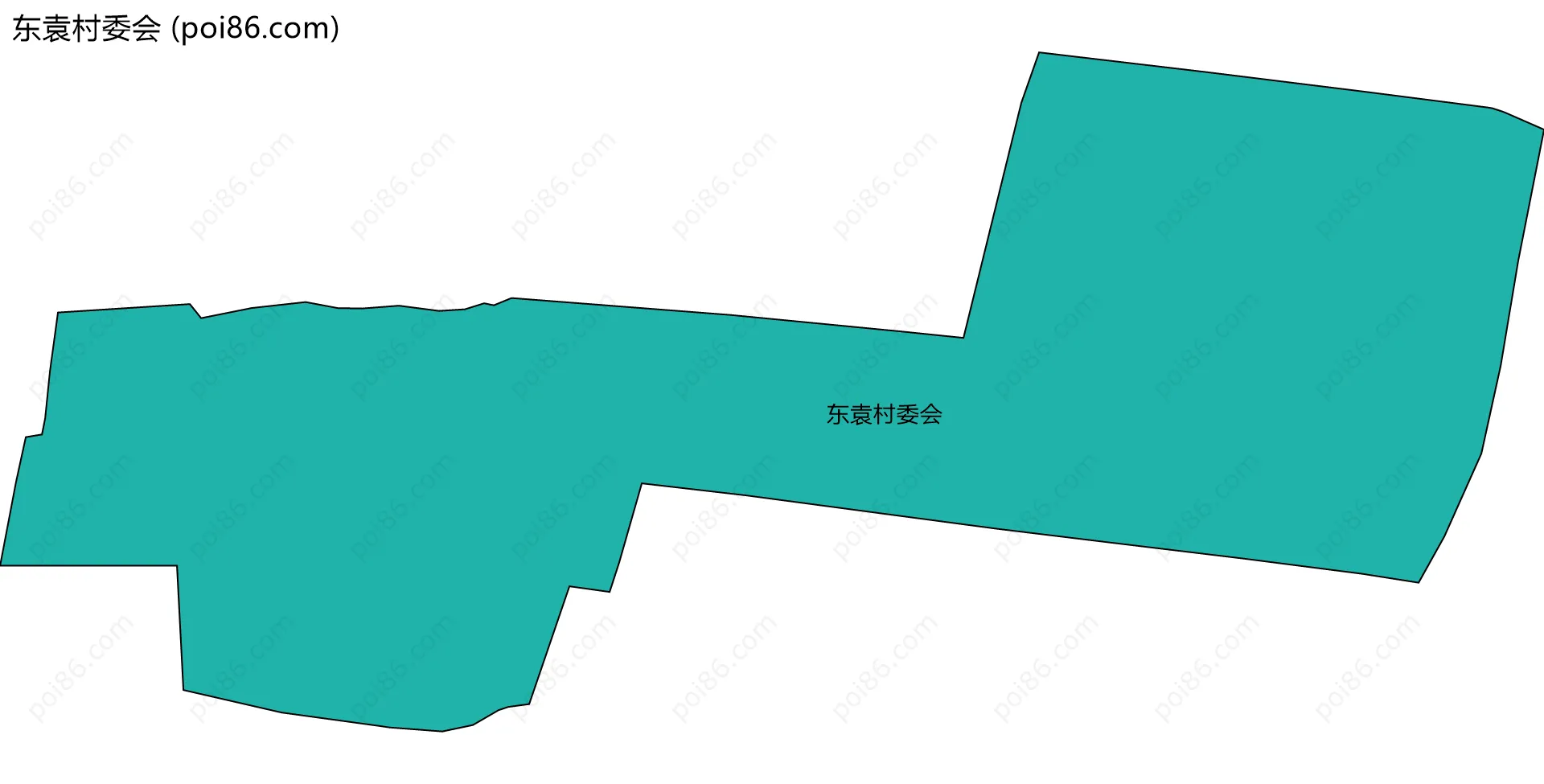 东袁村委会边界地图