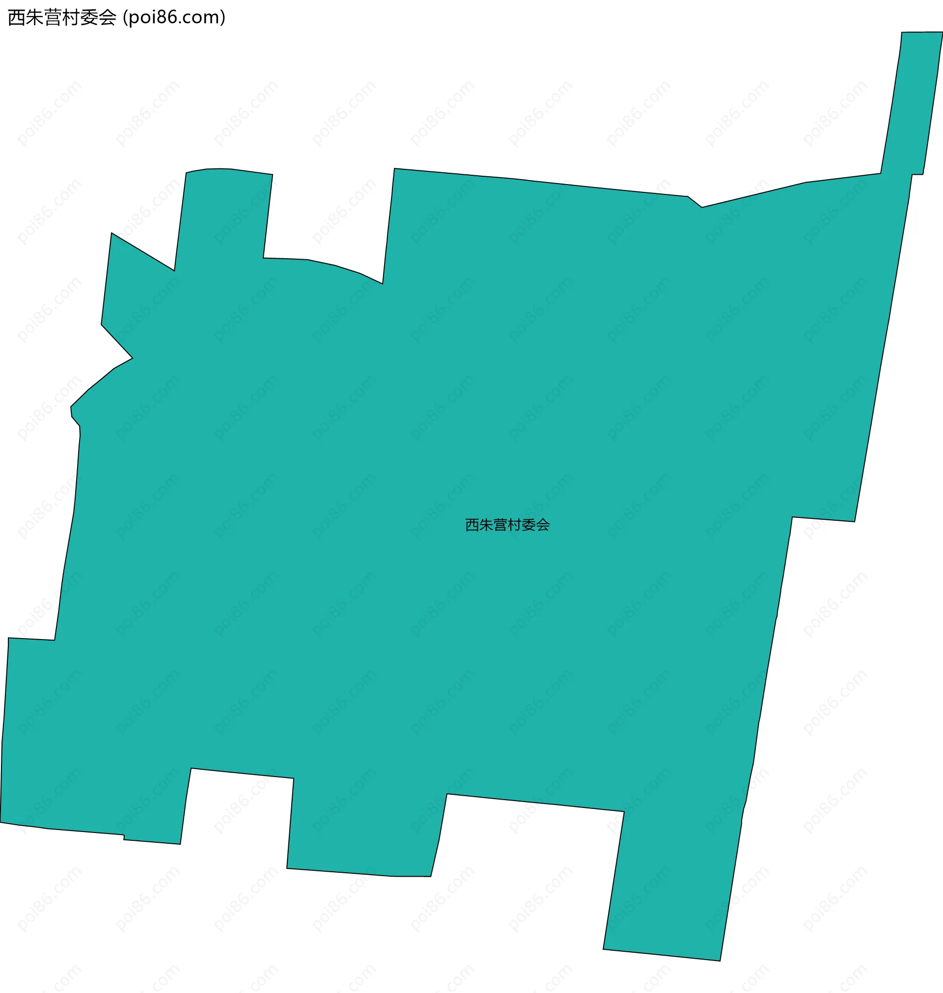 西朱营村委会边界地图