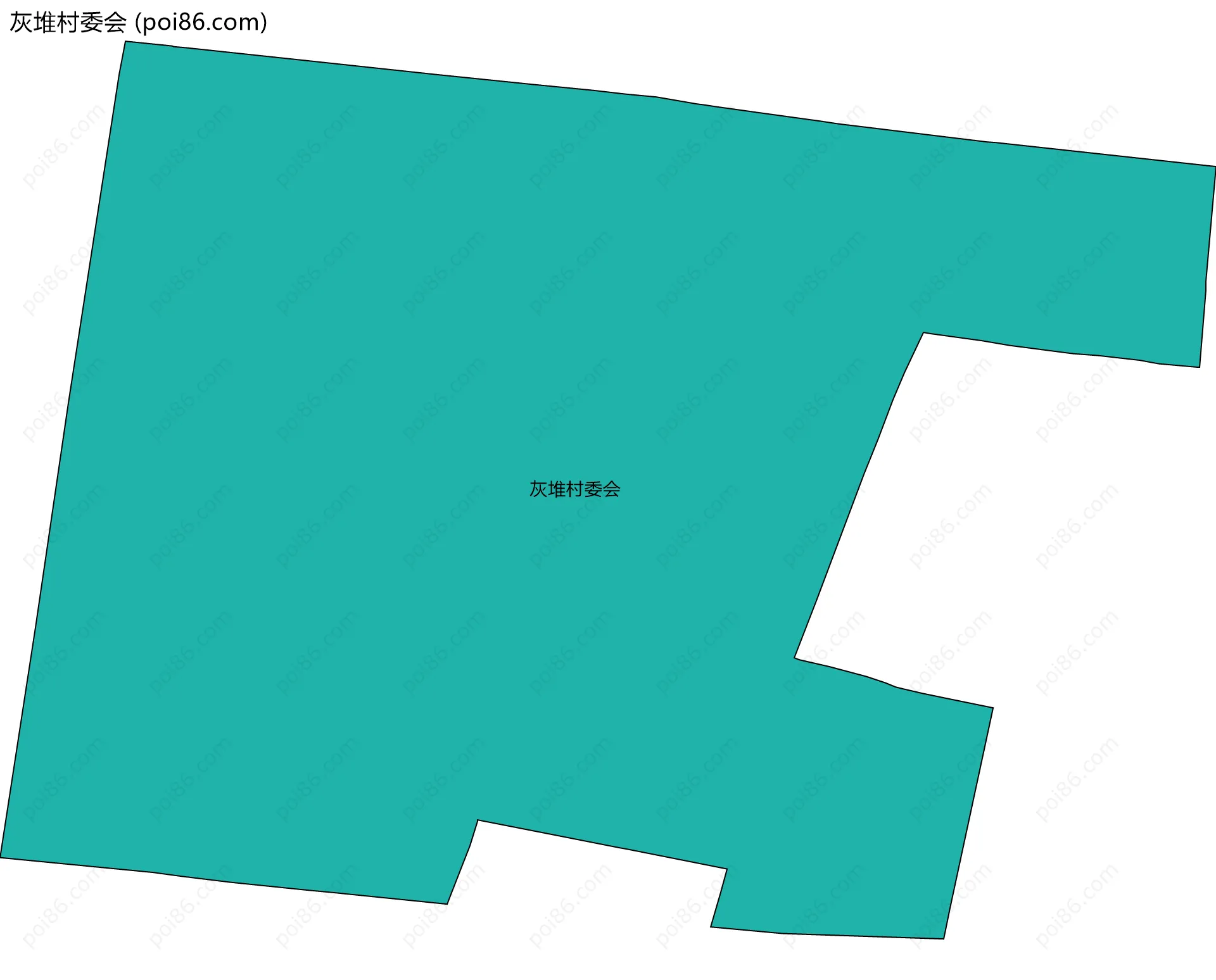 灰堆村委会边界地图