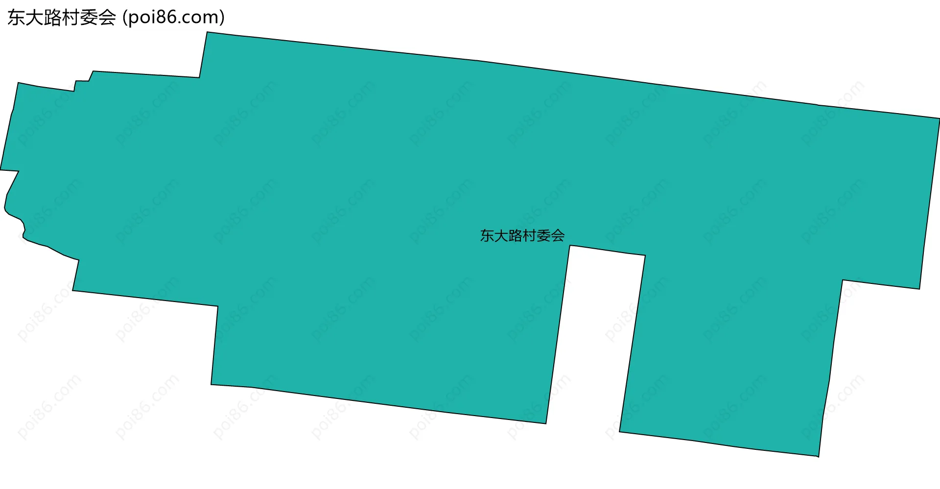 东大路村委会边界地图