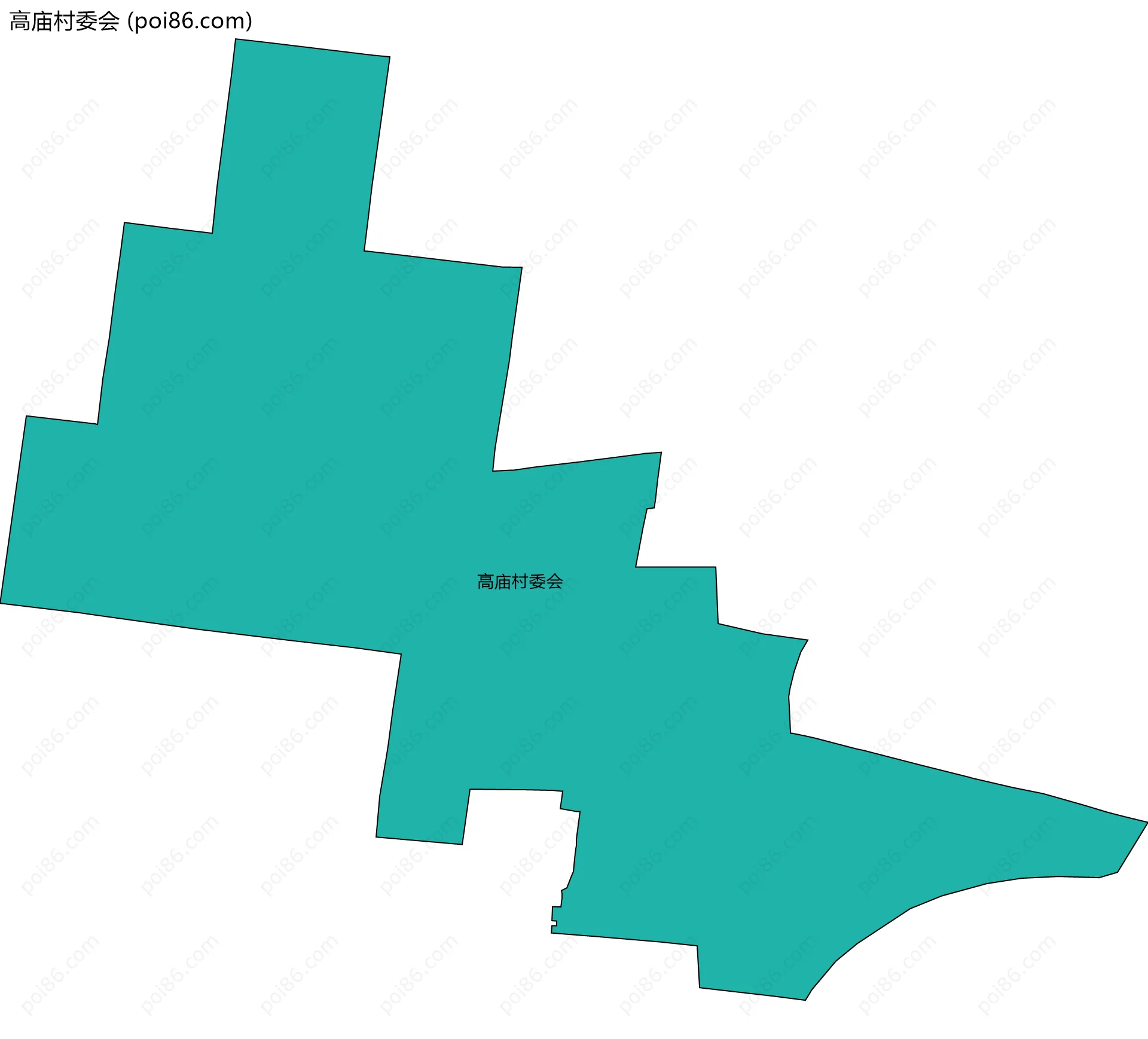 高庙村委会边界地图