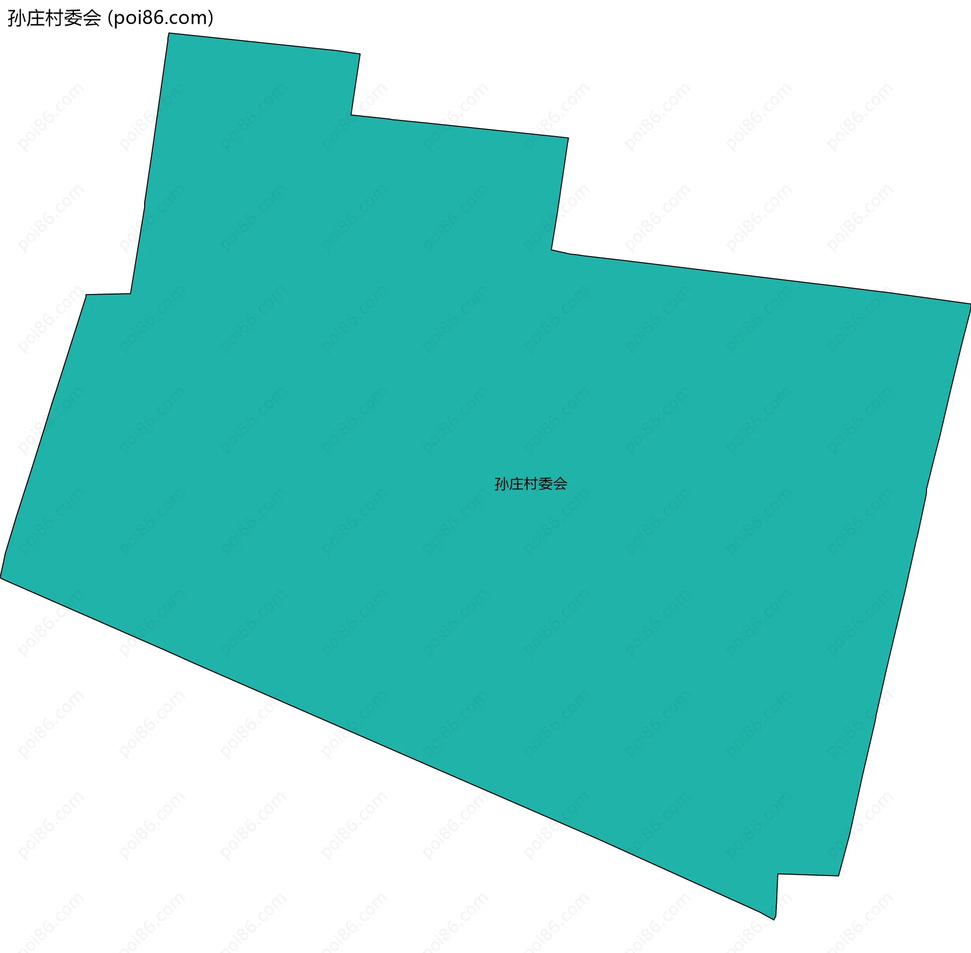孙庄村委会边界地图