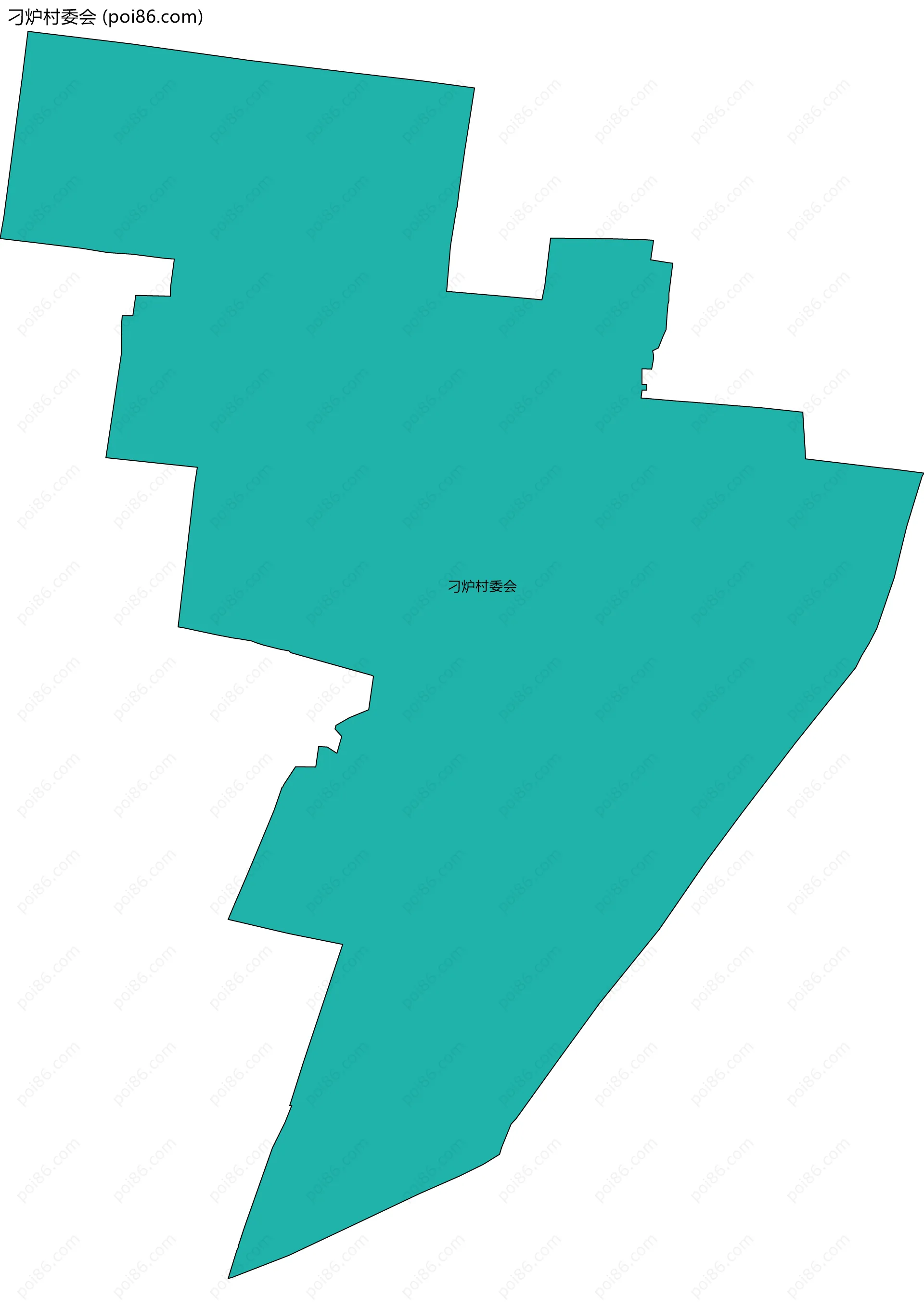 刁炉村委会边界地图